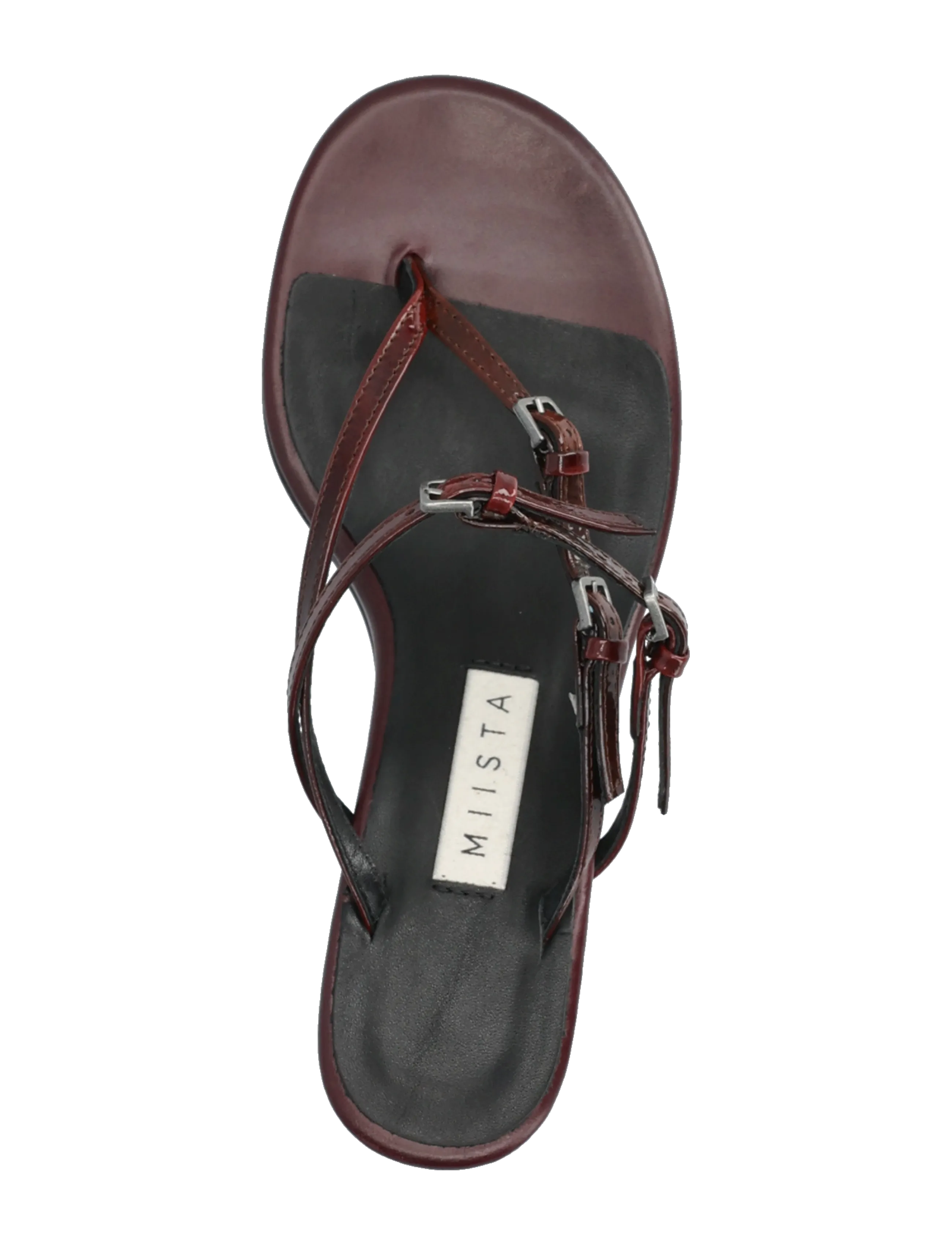 MIISTA - Abisai Burgundy Mini Buckled Sandals - burgu - 3
