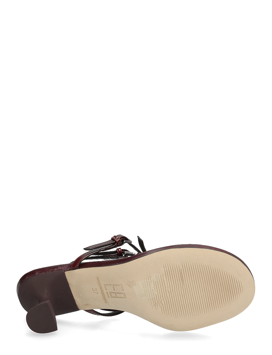 MIISTA - Abisai Burgundy Mini Buckled Sandals - burgu - 4