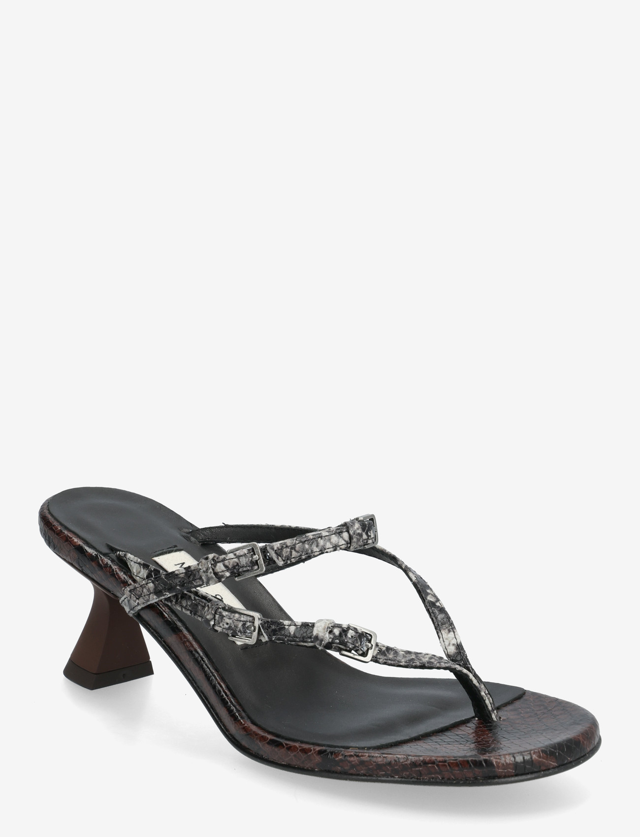MIISTA - Abisai Brown Mini Buckled Sandals - sandaletten - brown - 0