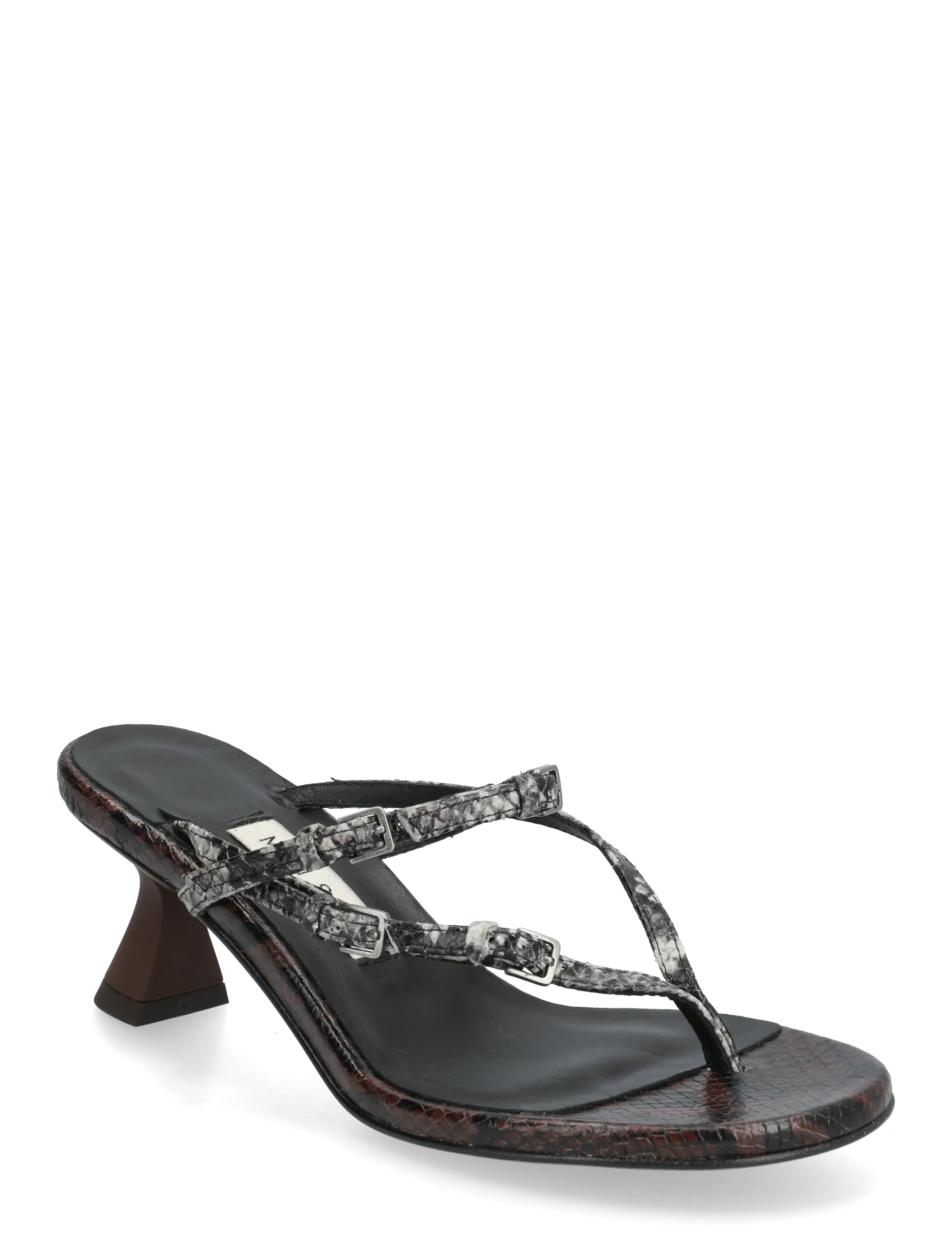 MIISTA Abisai Brown Mini Buckled Sandals - Absatzschuhe - BROWN / multi
