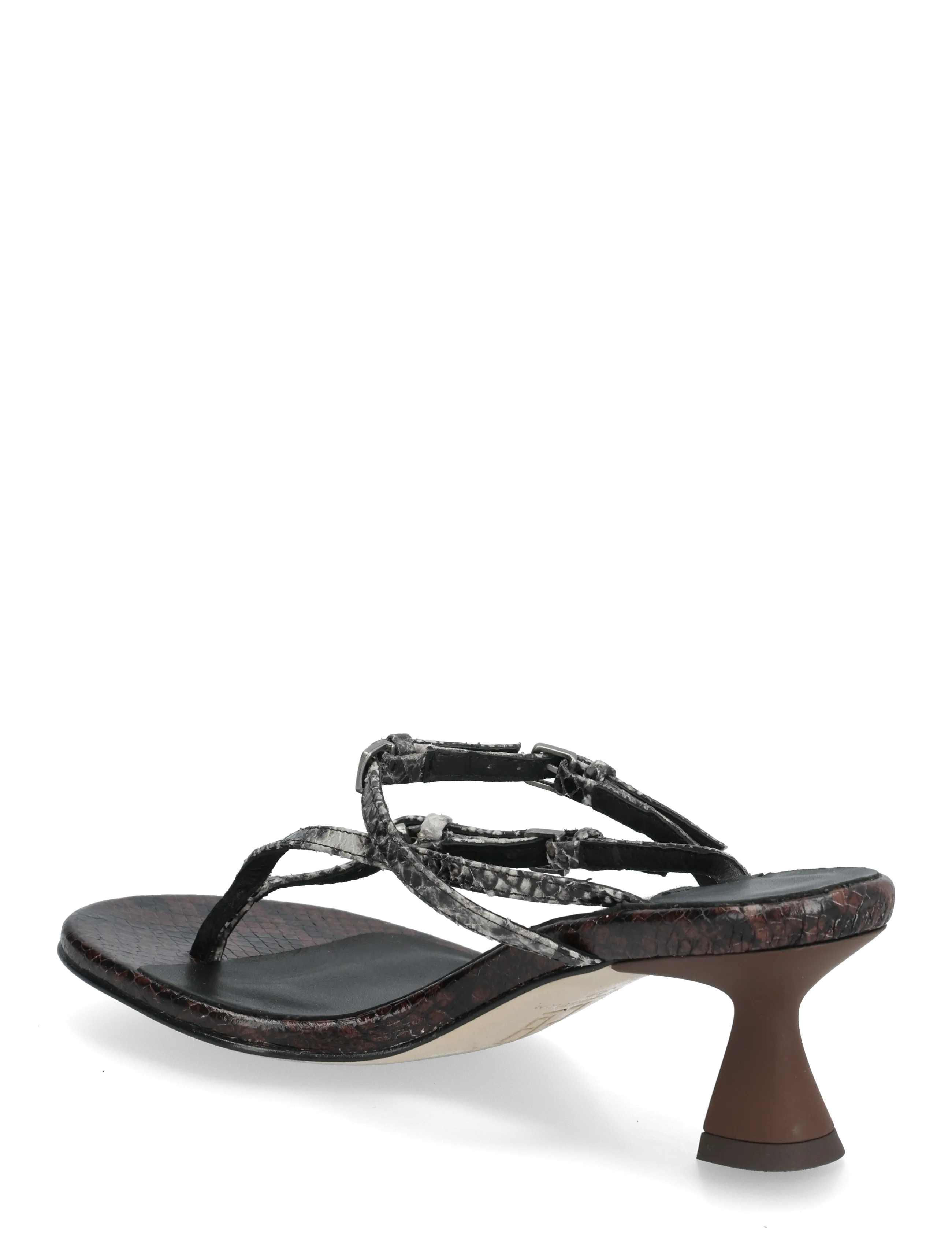 MIISTA - Abisai Brown Mini Buckled Sandals - lahtised kontsakingad - brown - 2