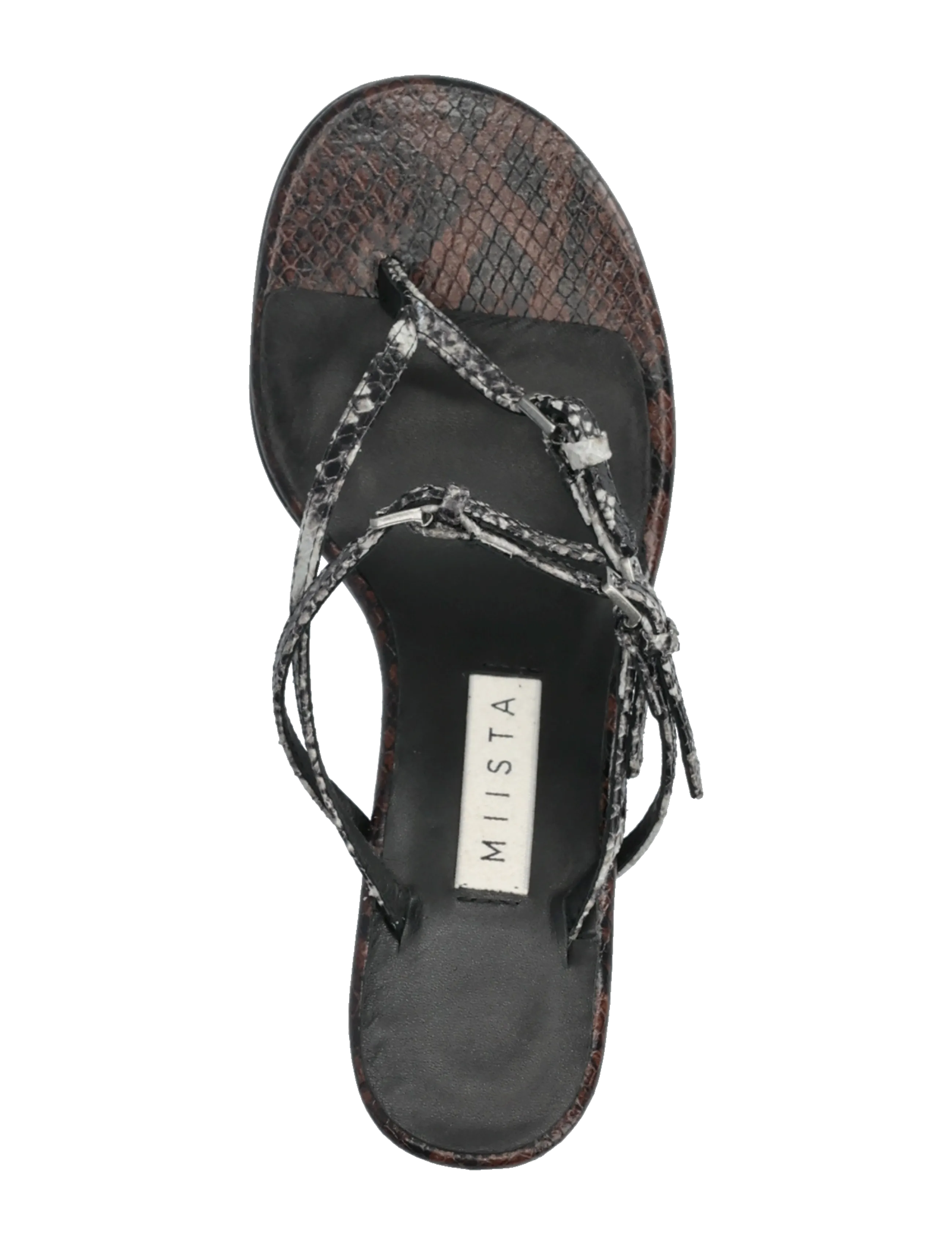 MIISTA - Abisai Brown Mini Buckled Sandals - lahtised kontsakingad - brown - 3
