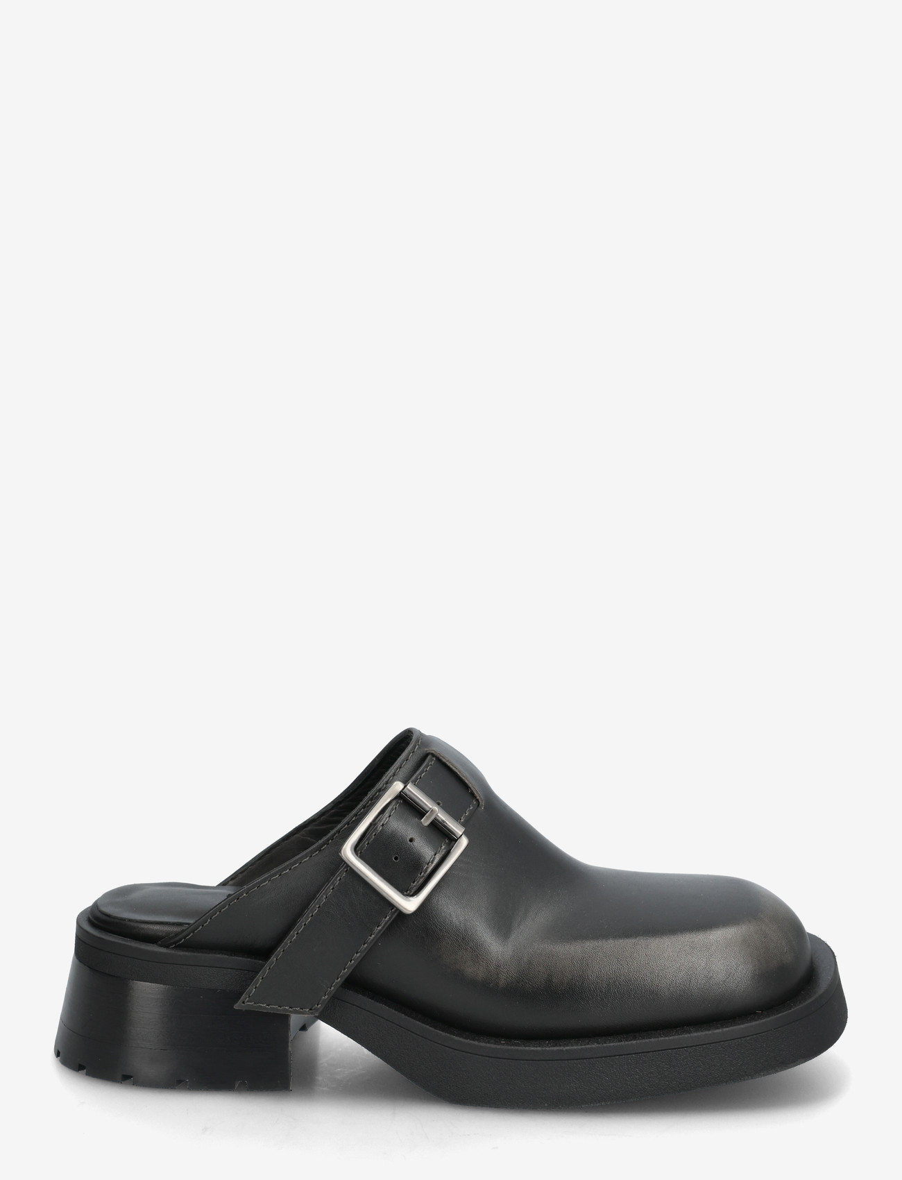 MIISTA - Aroa Brushed Grey Buckled Mules - mules med hæle - grey - 1
