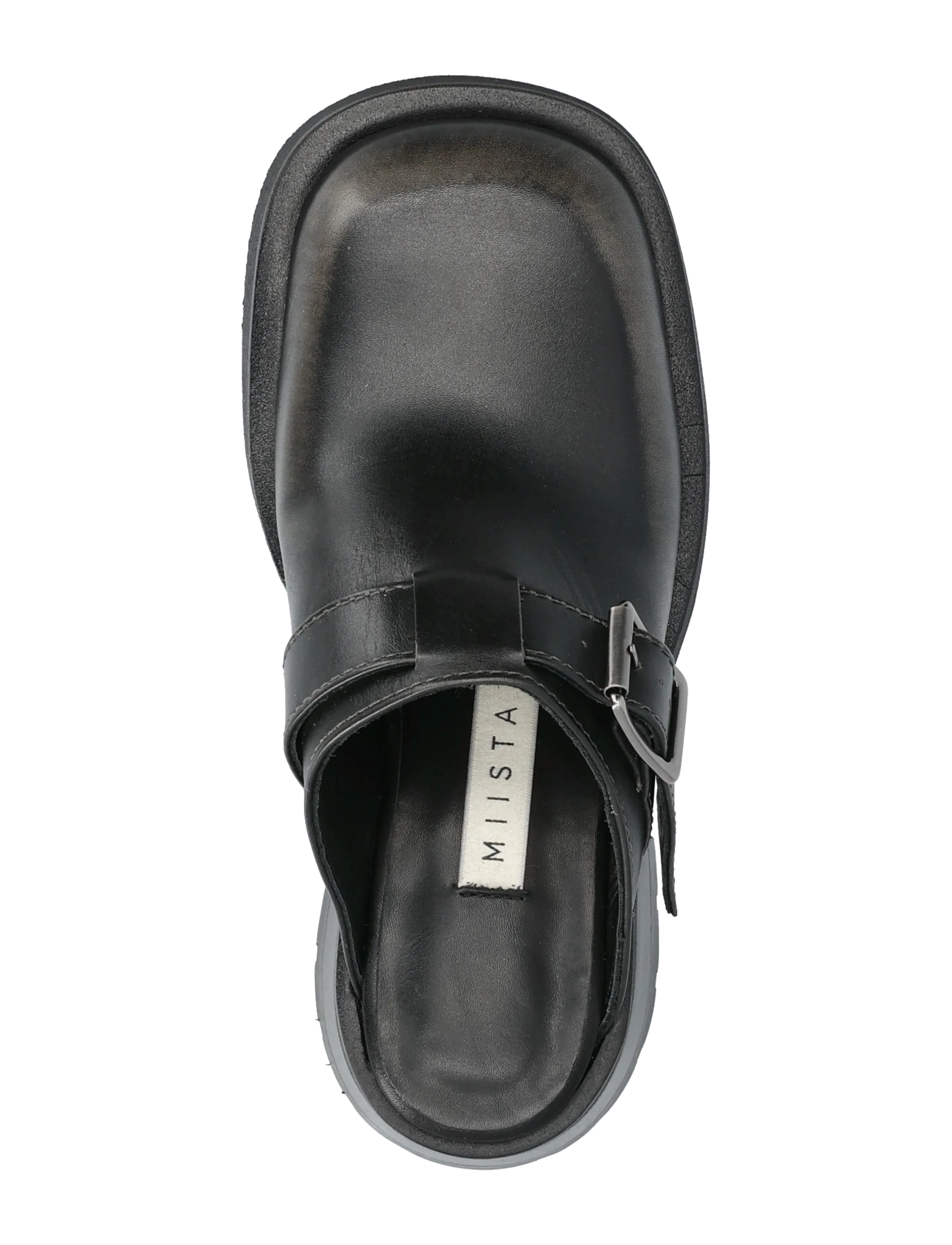 MIISTA - Aroa Brushed Grey Buckled Mules - mules med klack - grey - 3