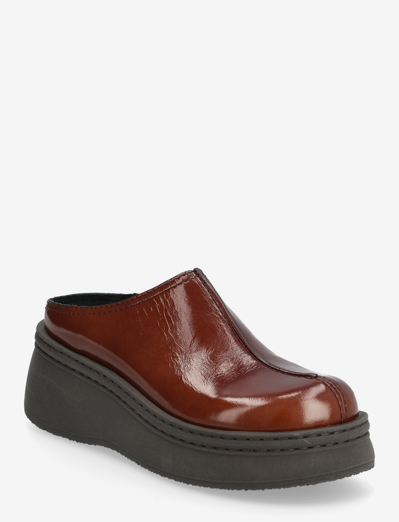 MIISTA - Mego Dark Brown Mules - mules med hæle - brown - 0