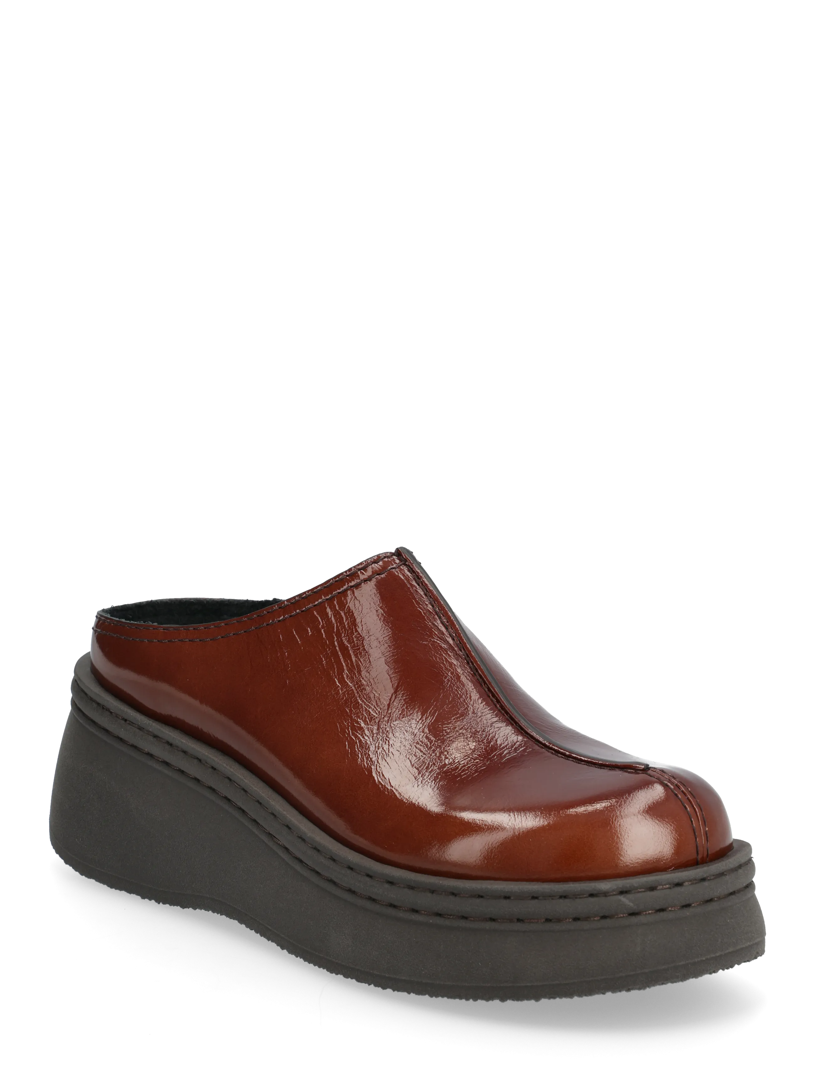 MIISTA Mego Dark Brown Mules - Mules & slipins - BROWN / brown