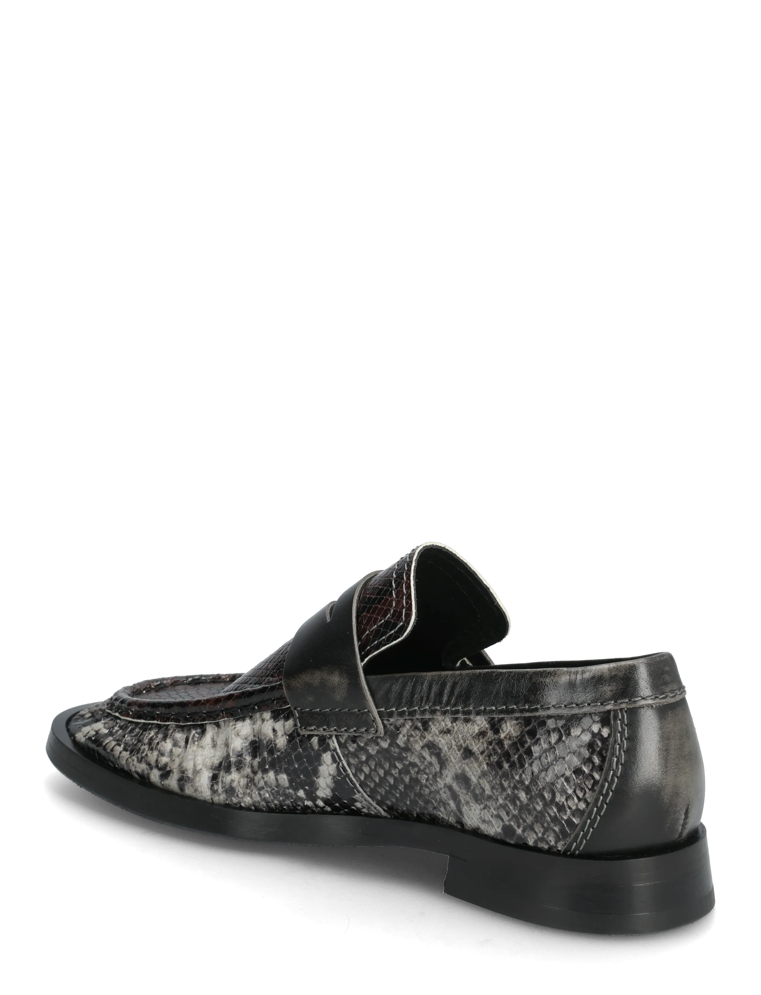 MIISTA - Zita Brown and Grey Moccasin Loafers - fashion trends - grey - 2
