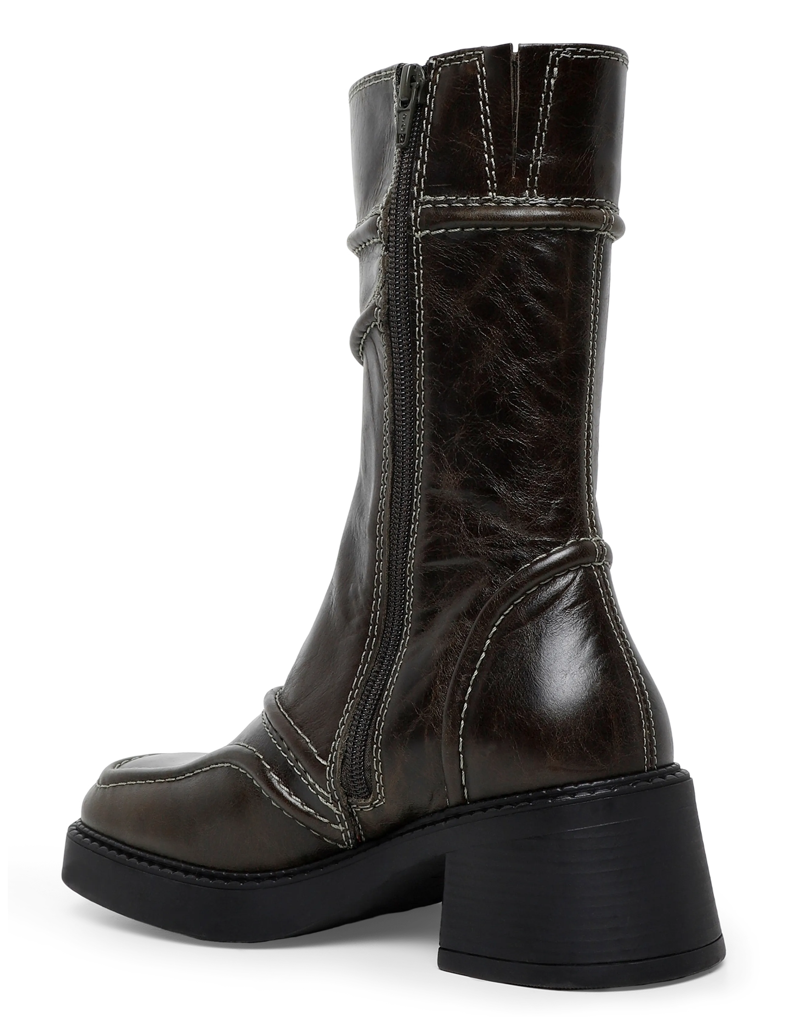 MIISTA - Malene - kontsaga poolsaapad - khaki - 1