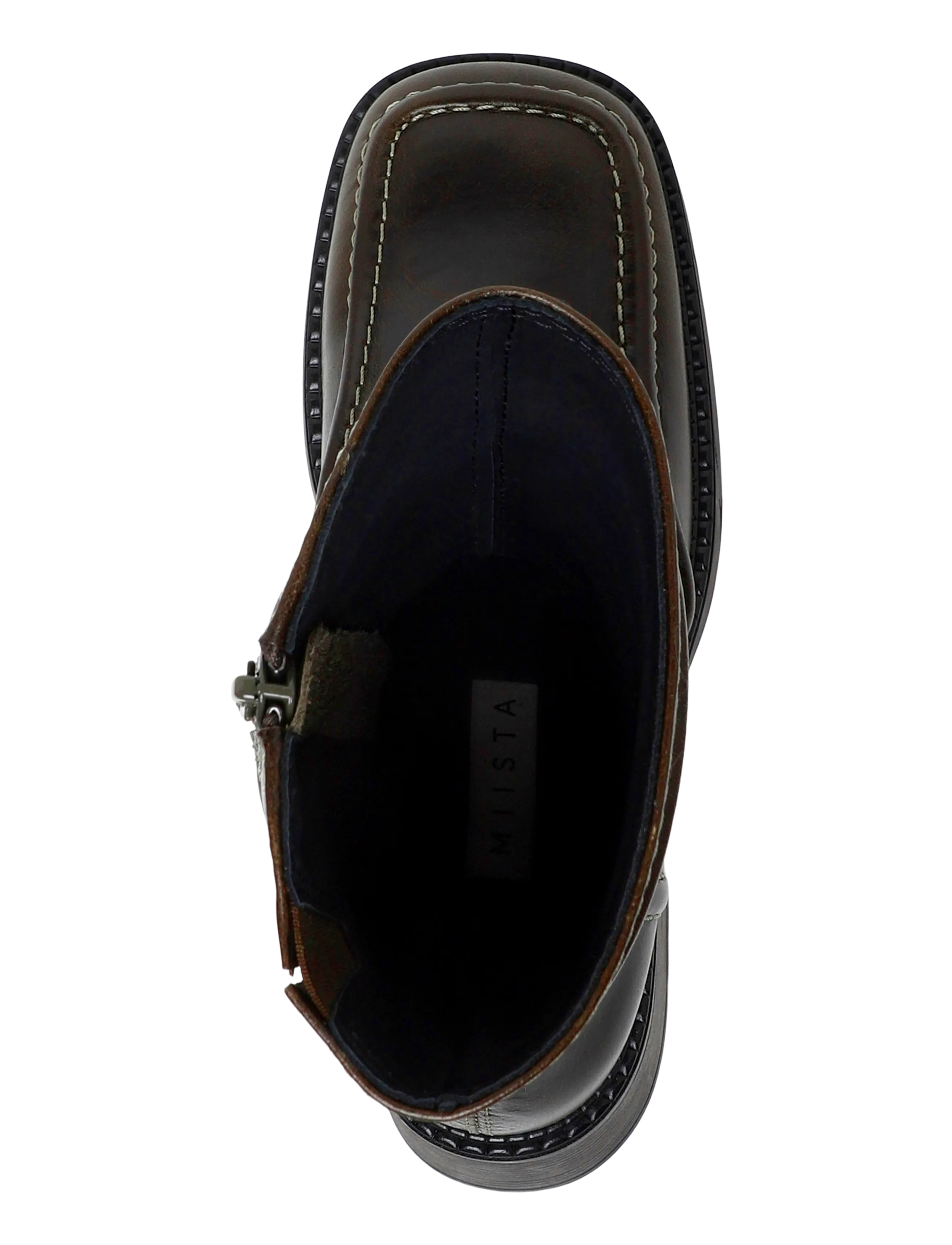 MIISTA - Malene - kontsaga poolsaapad - khaki - 3