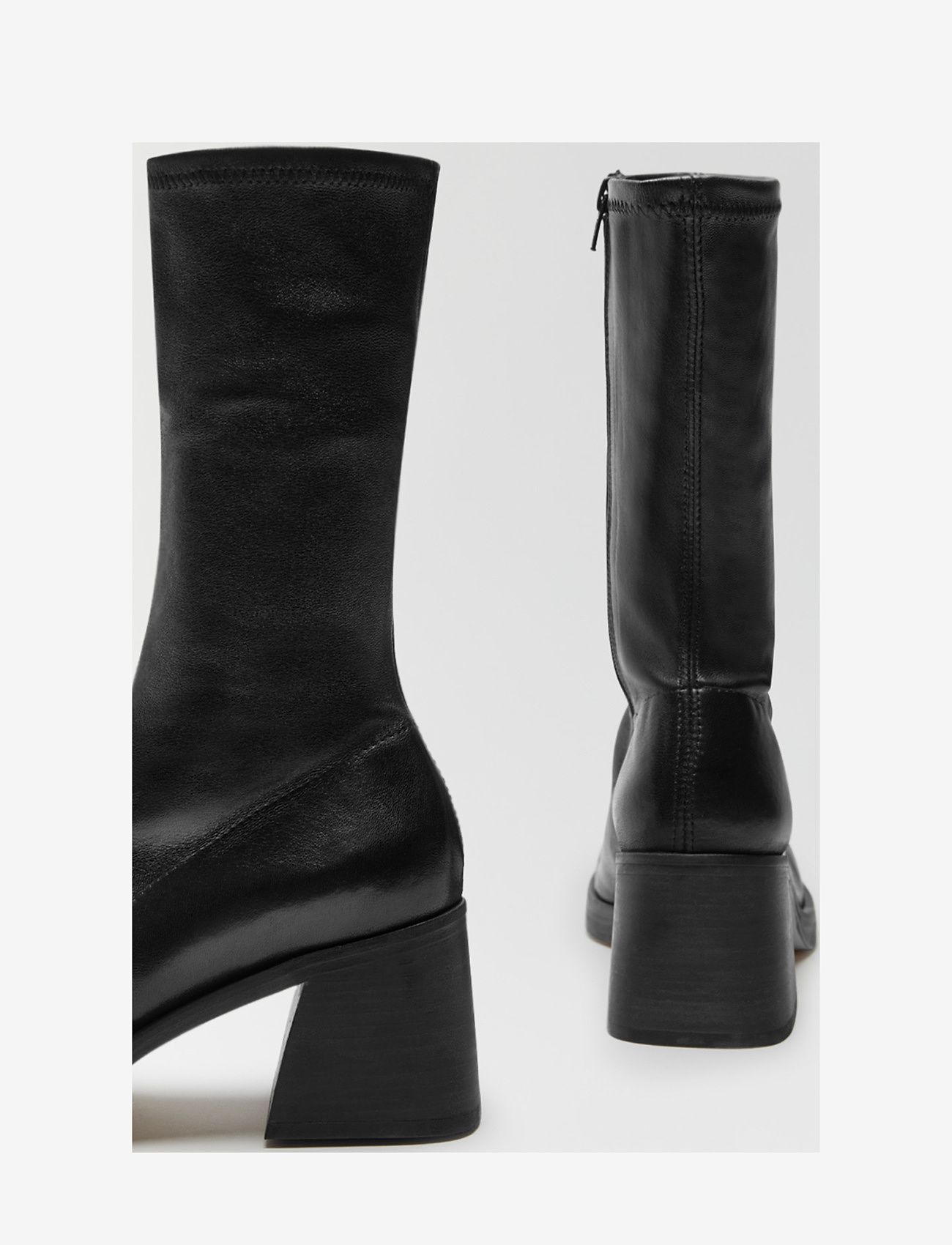 MIISTA - Elke Black Stretch Boots - stövletter - black - 4
