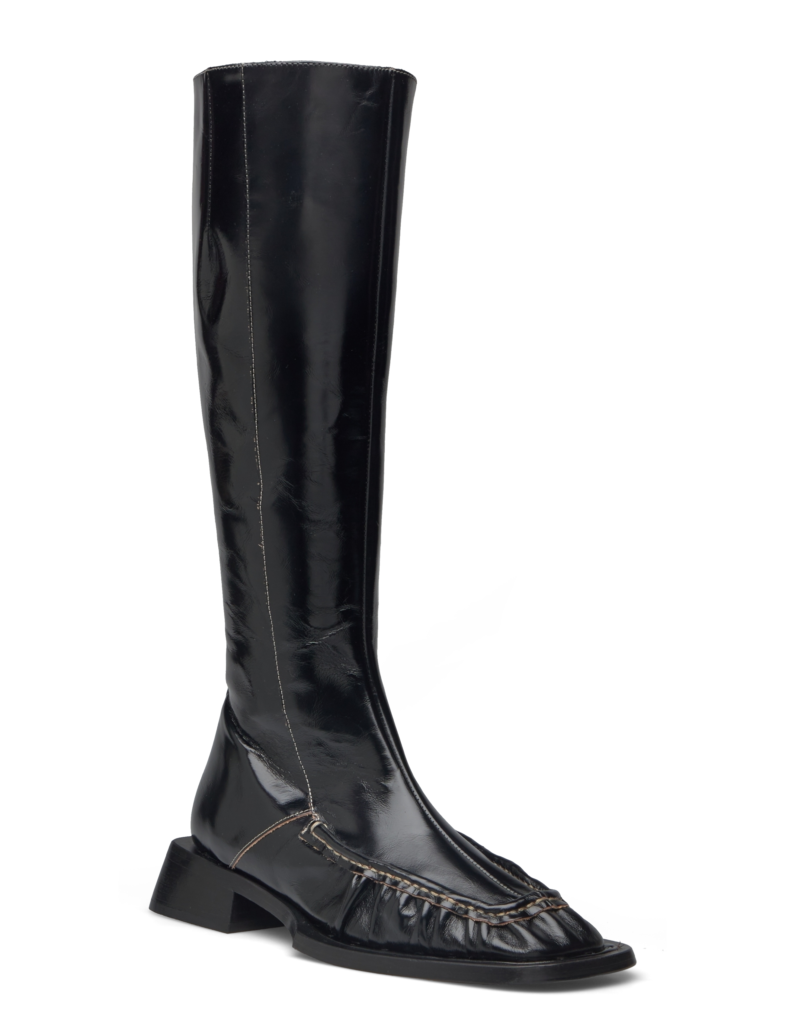 MIISTA Pats Raw Black Boots - Põlveni saapad - BLACK / black