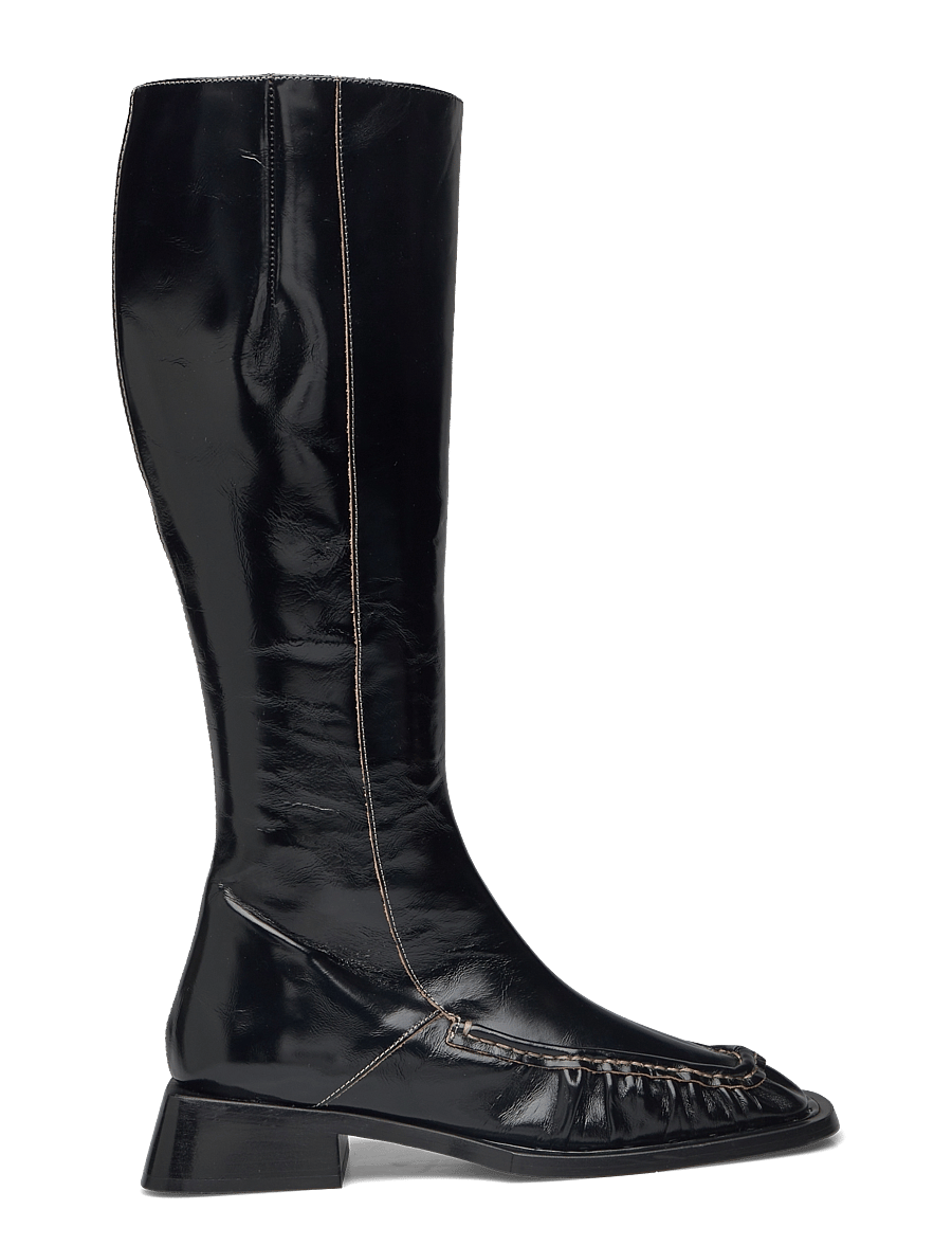 MIISTA - Pats Raw Black Boots - lange stiefel - black - 1