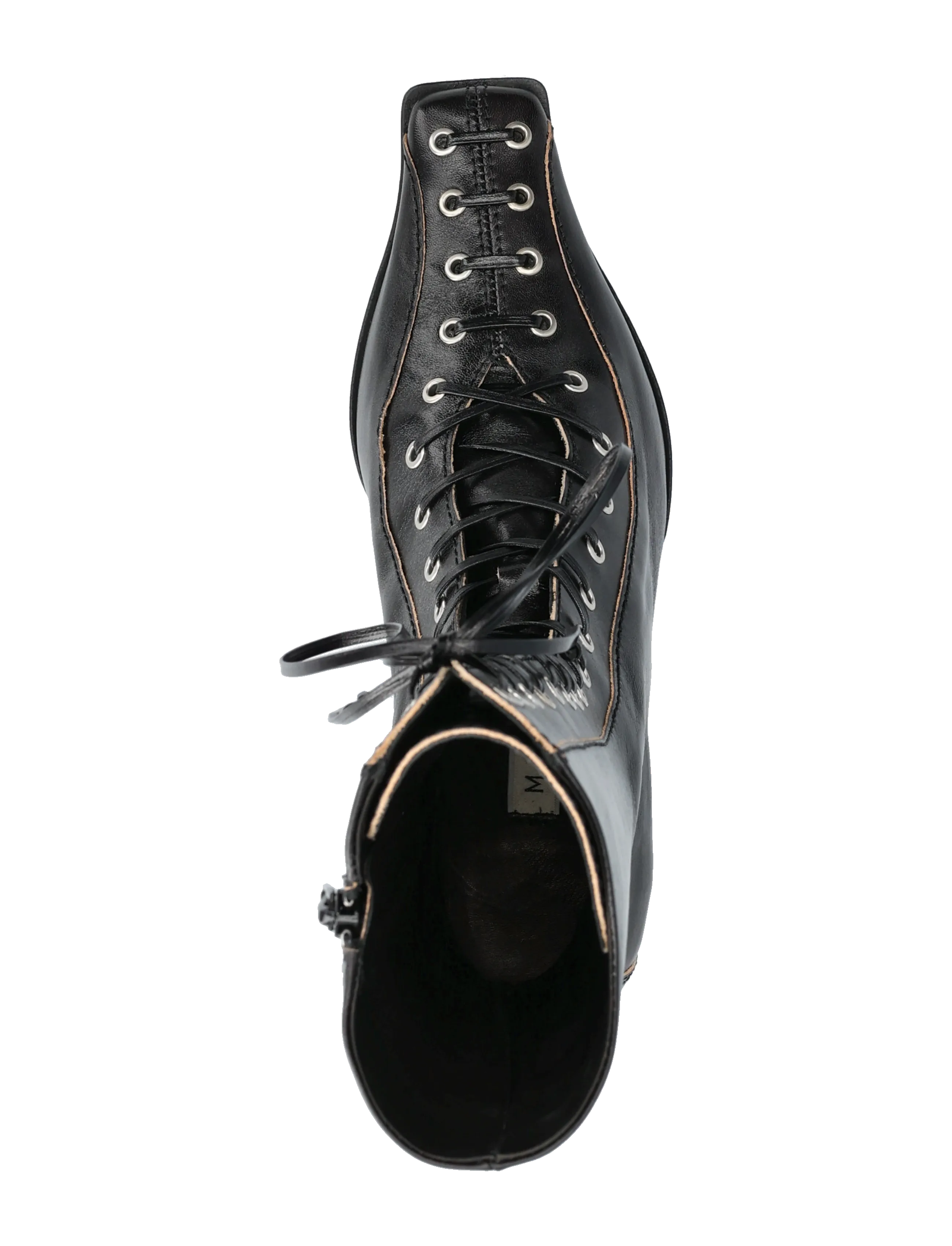 MIISTA - Lace up kitten heels ankle boots - black - 3