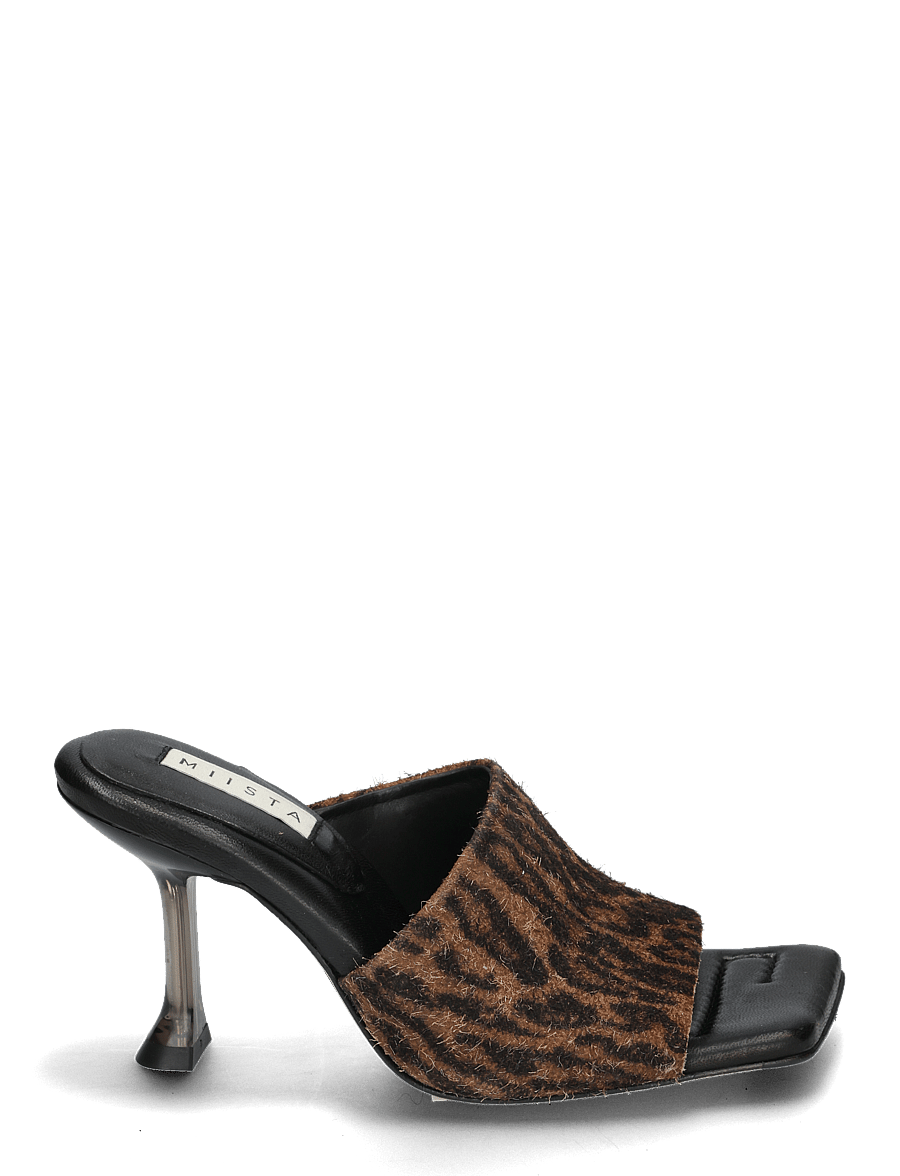 MIISTA - Miri Animal Print Mules Sandals - brown - 1
