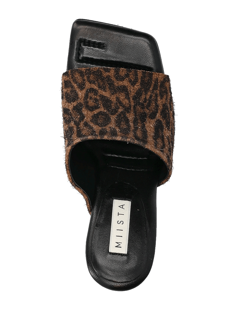 MIISTA - Miri Animal Print Mules Sandals - brown - 3