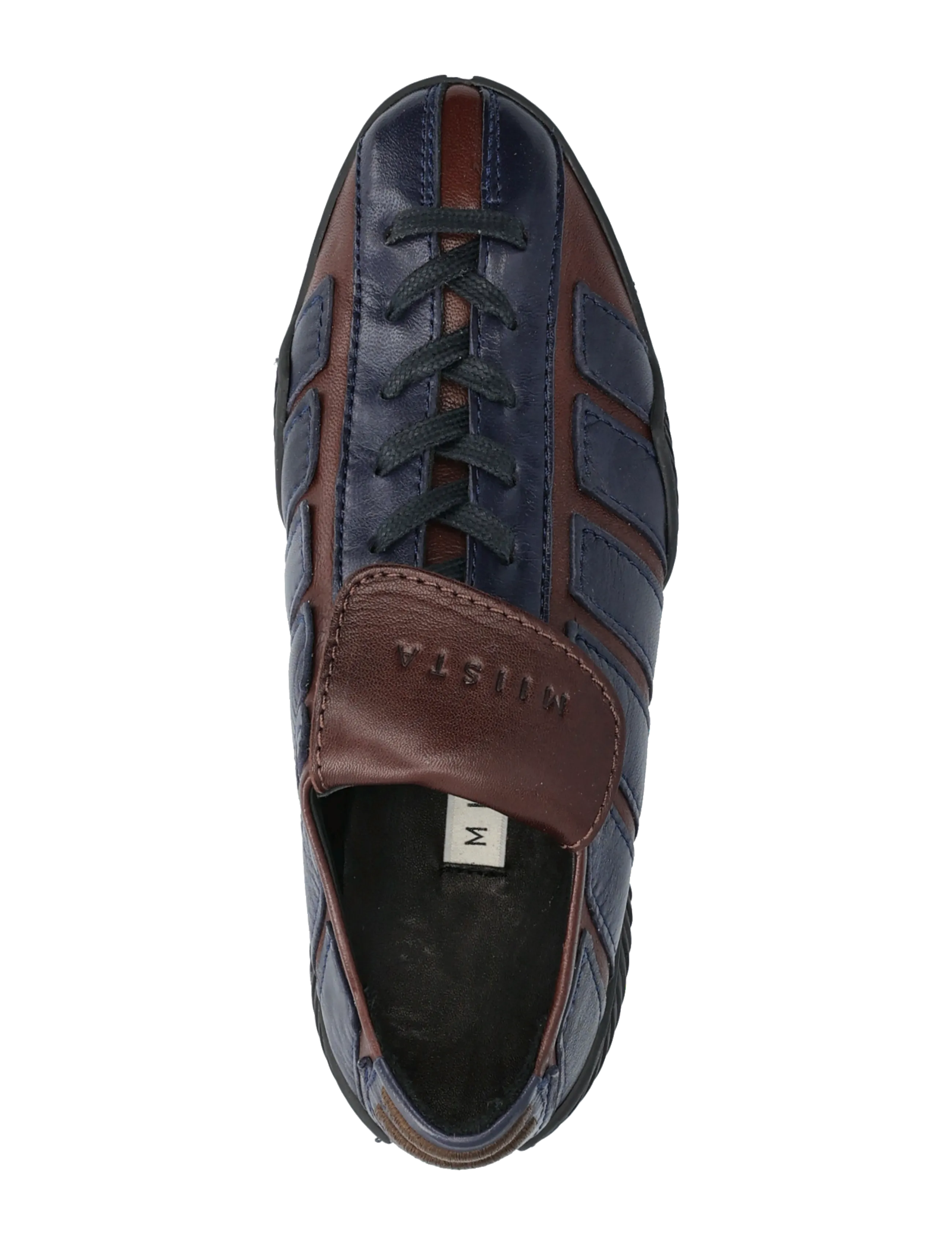 MIISTA - Nikoletta Brown and Navy Sneakers - lave sneakers - brown - 3