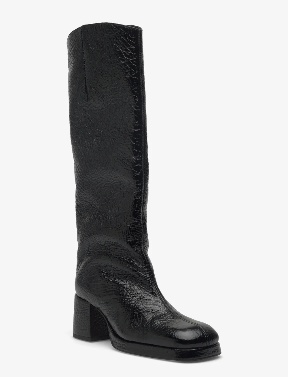 MIISTA - Tundra Black Grain Tall Boots - langskaftede - black - 0