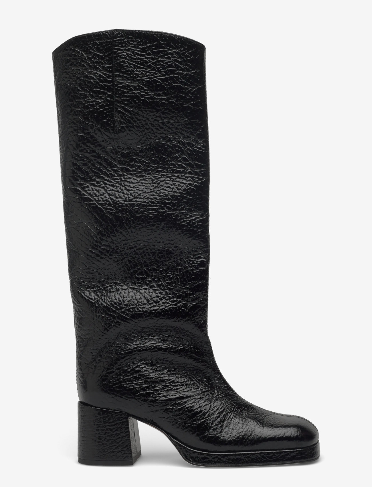 MIISTA - Tundra Black Grain Tall Boots - lange stiefel - black - 1