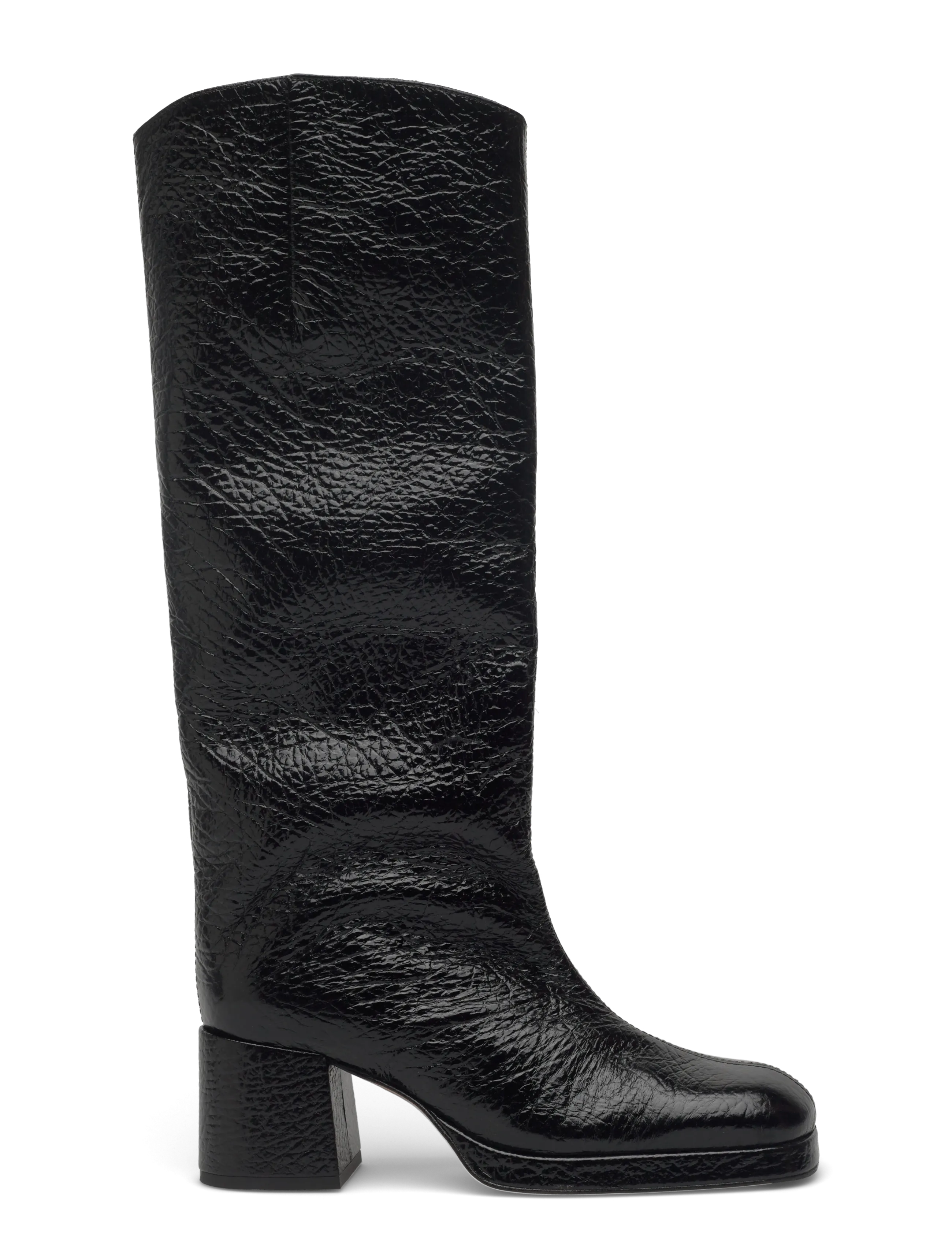 MIISTA - Tundra Black Grain Tall Boots - há stígvél - black - 1