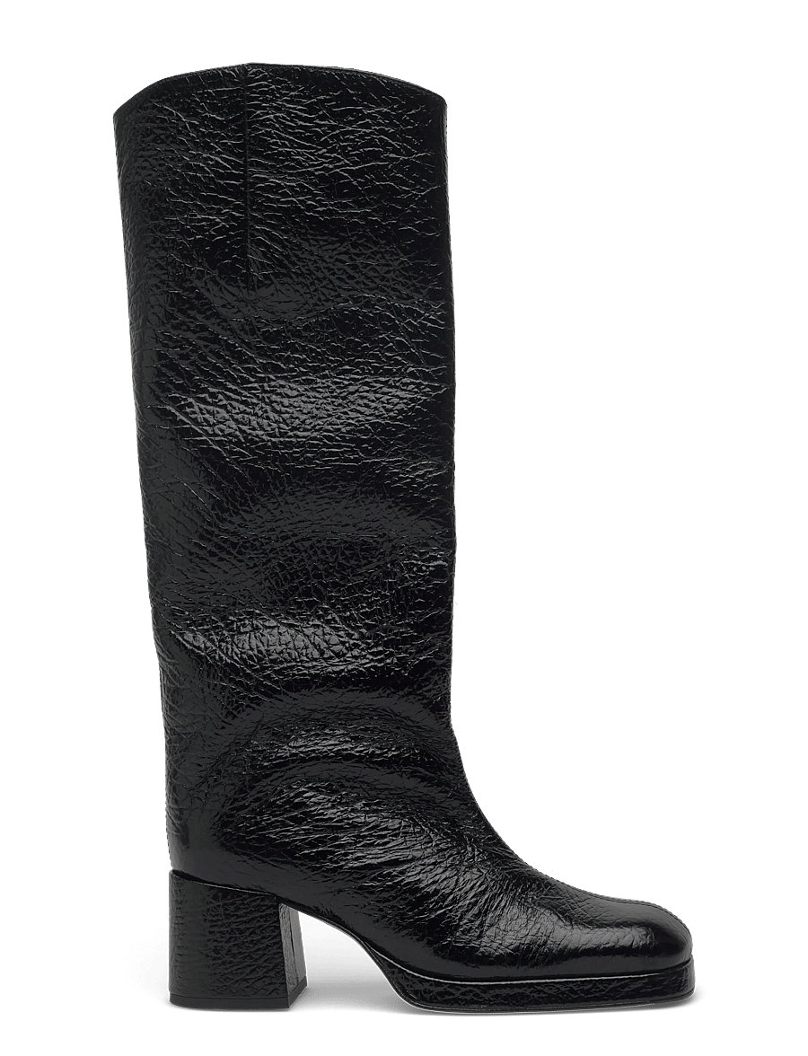 MIISTA - Tundra Black Grain Tall Boots - há stígvél - black - 1