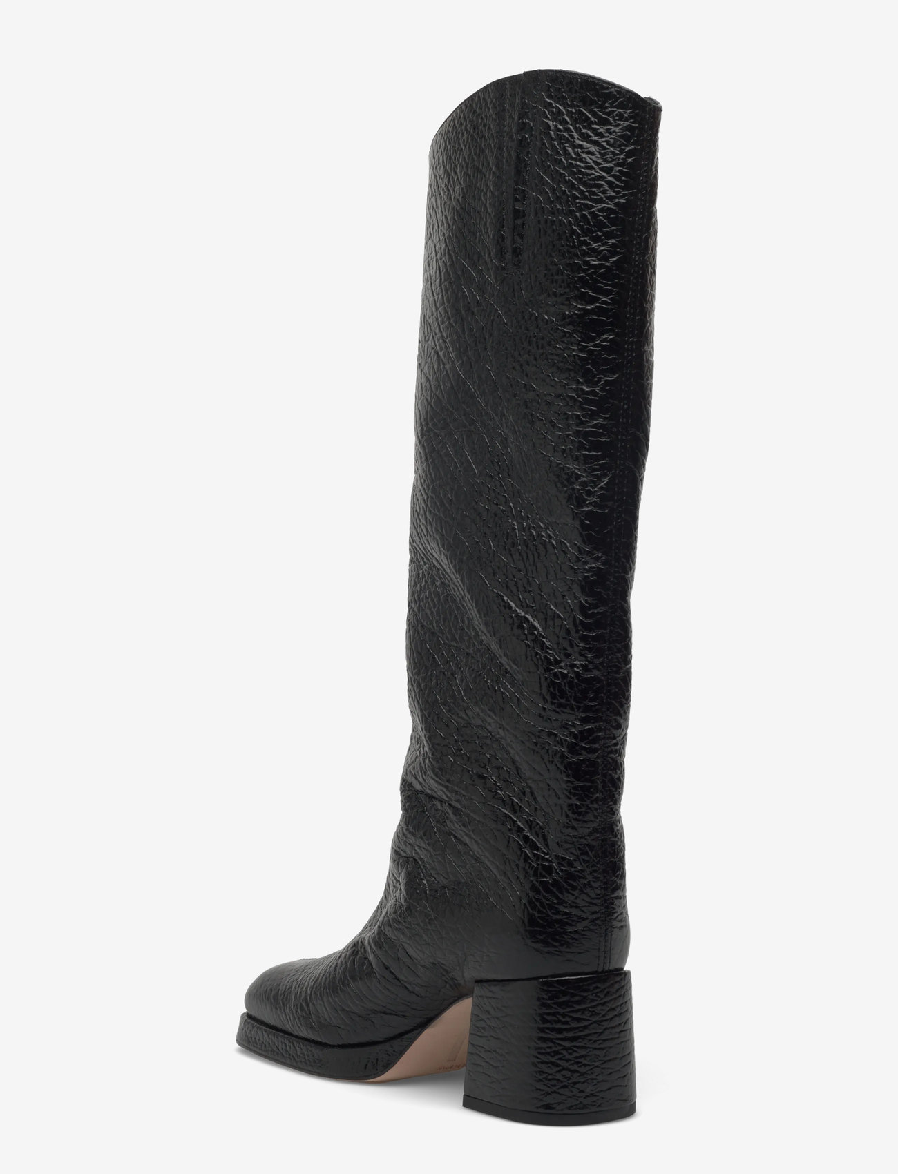 MIISTA - Tundra Black Grain Tall Boots - lange stiefel - black - 2