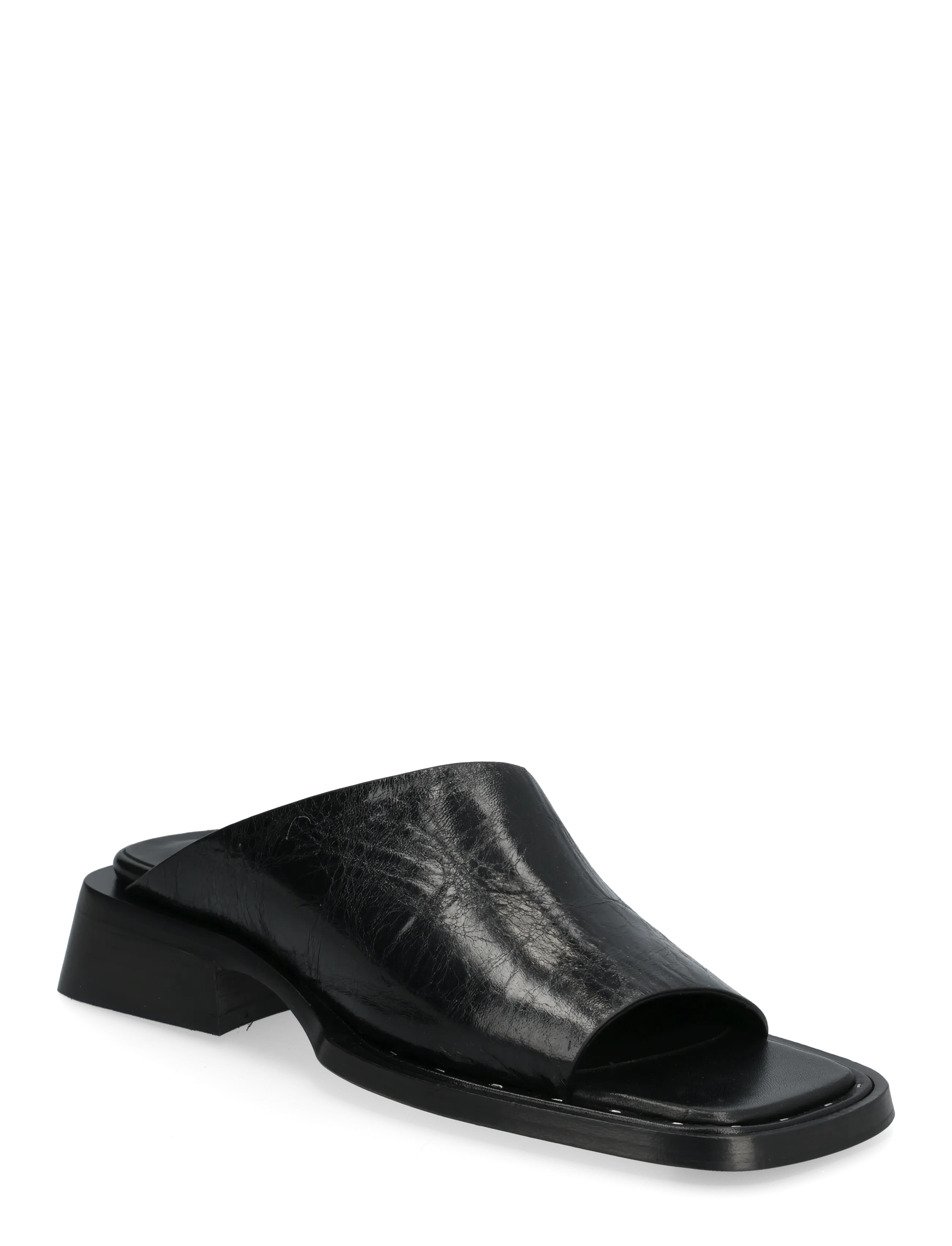 MIISTA Alendra Black Asymmetric Sandals - Sandalen - BLACK / black