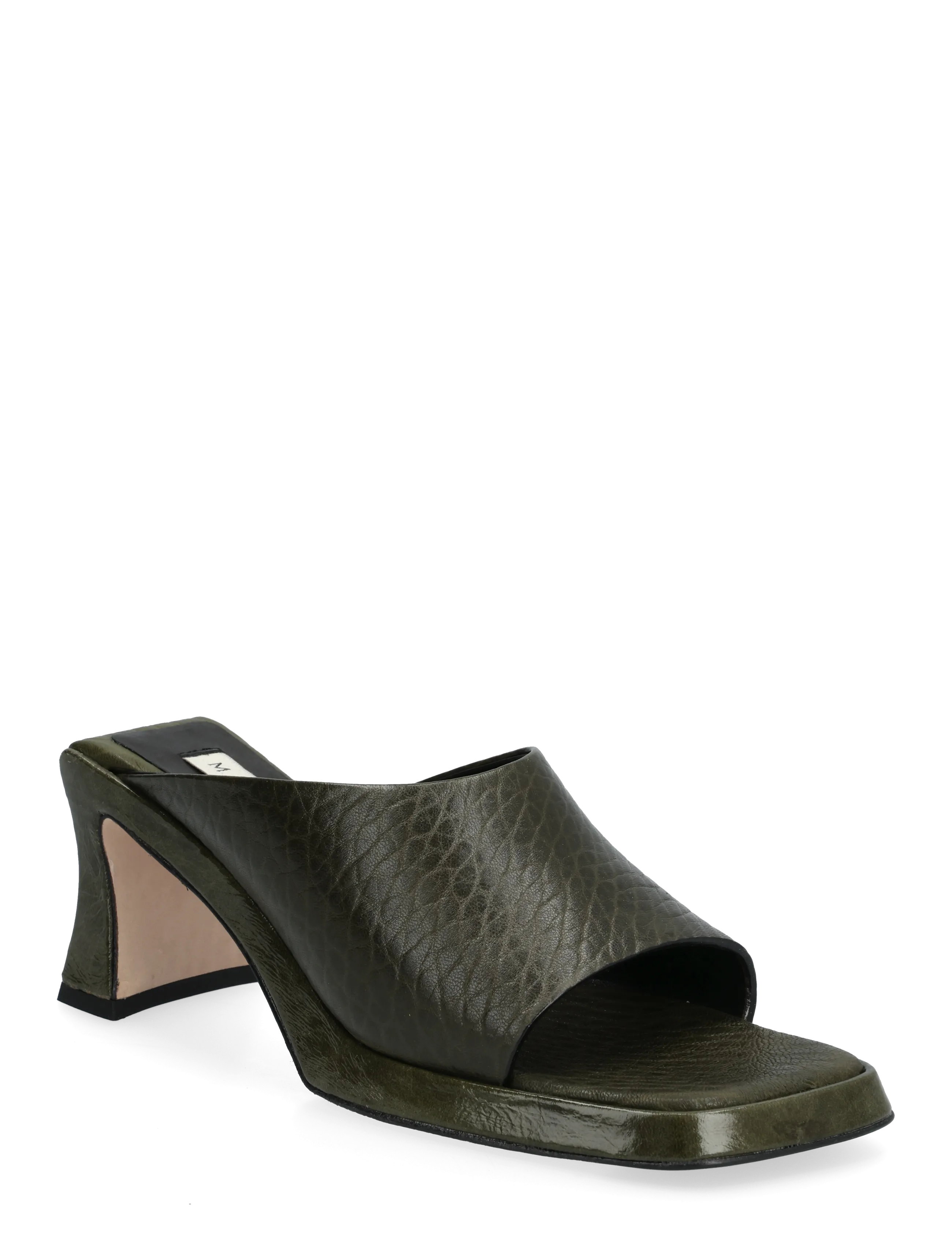 MIISTA Sonali Khaki Asymmetric Sandals, 36, Heels, Khakigrün - Heeled Frauen
