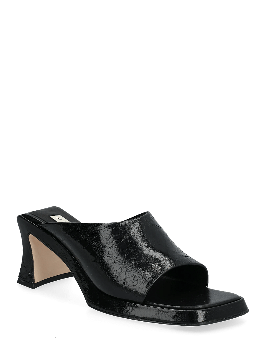 MIISTA - Sonali Black Asymmetric Sandals - pantoletten mit absatz - black - 0