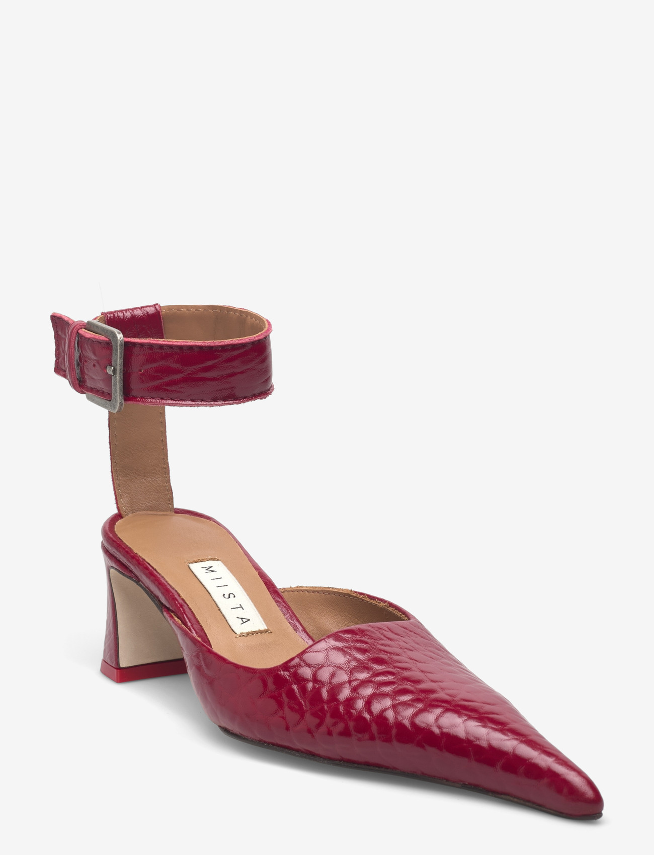 MIISTA - Qori Red Ankle Strap Sandals - sandaletten - red - 0