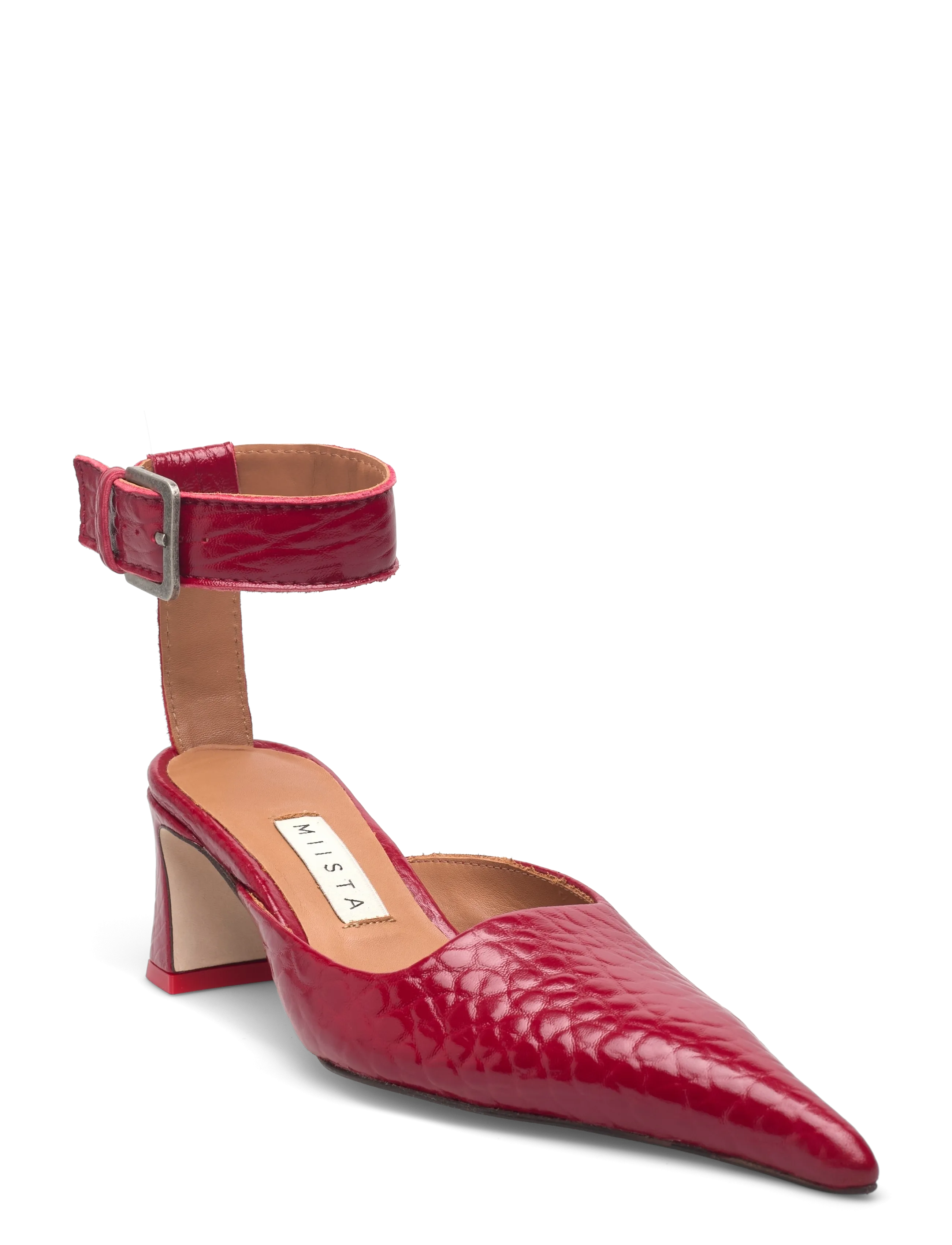 MIISTA Qori Red Ankle Strap Sandals - Absatzschuhe - RED / red