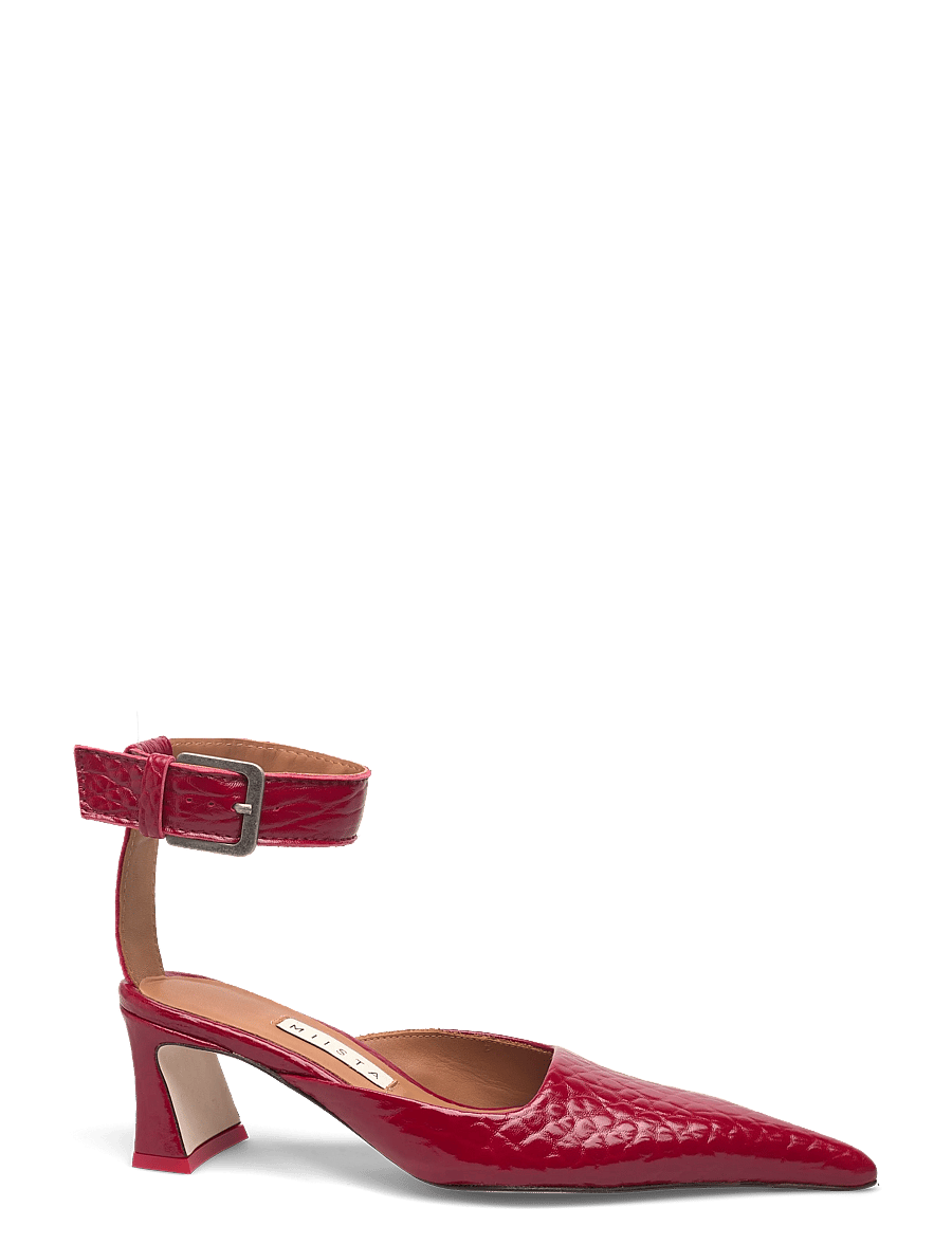 MIISTA - Qori Red Ankle Strap Sandals - sandaler med hæl - red - 1
