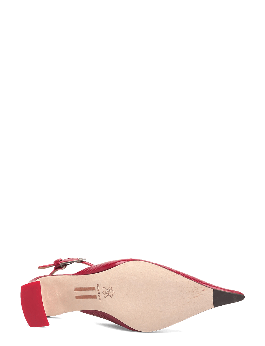 MIISTA - Qori Red Ankle Strap Sandals - sandaler med hæl - red - 4