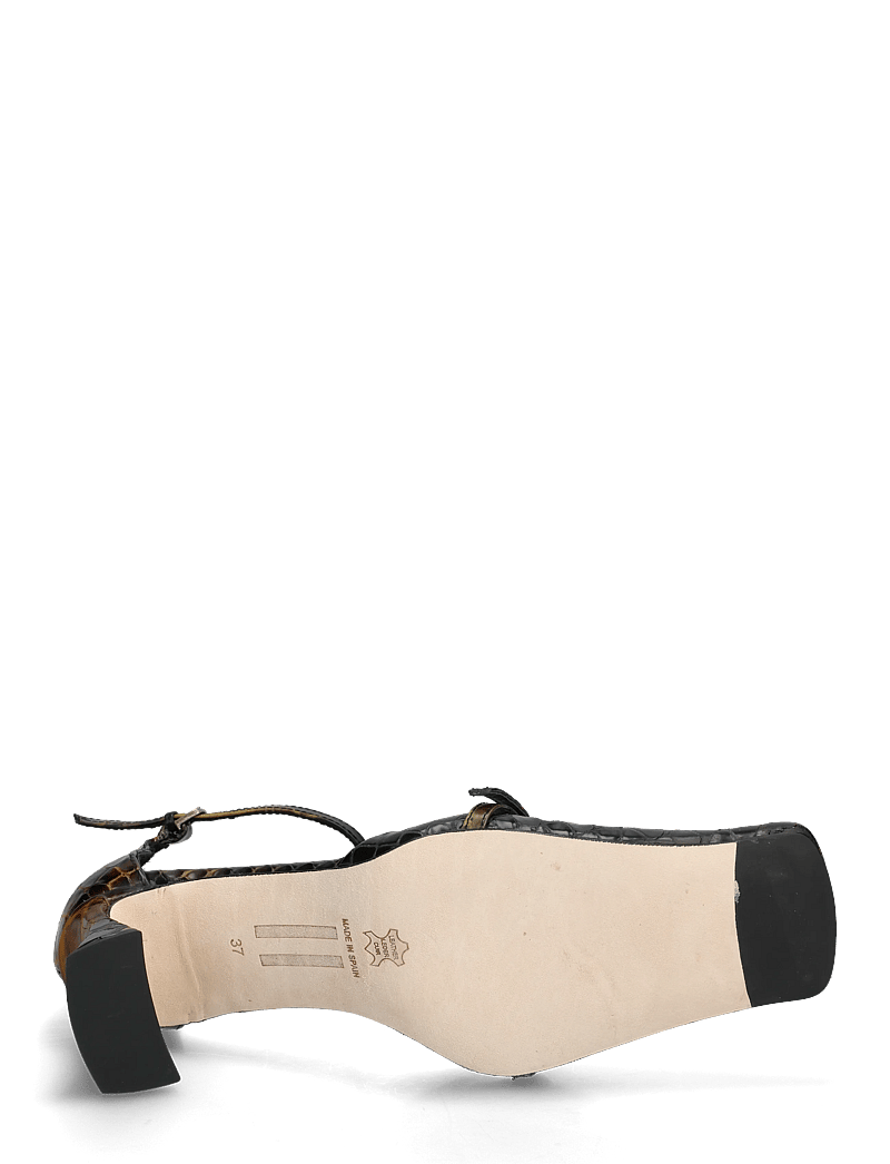 MIISTA - Agna Khaki Snake Mini Buckled Mary Jane Court Shoes - pumps - green - 4