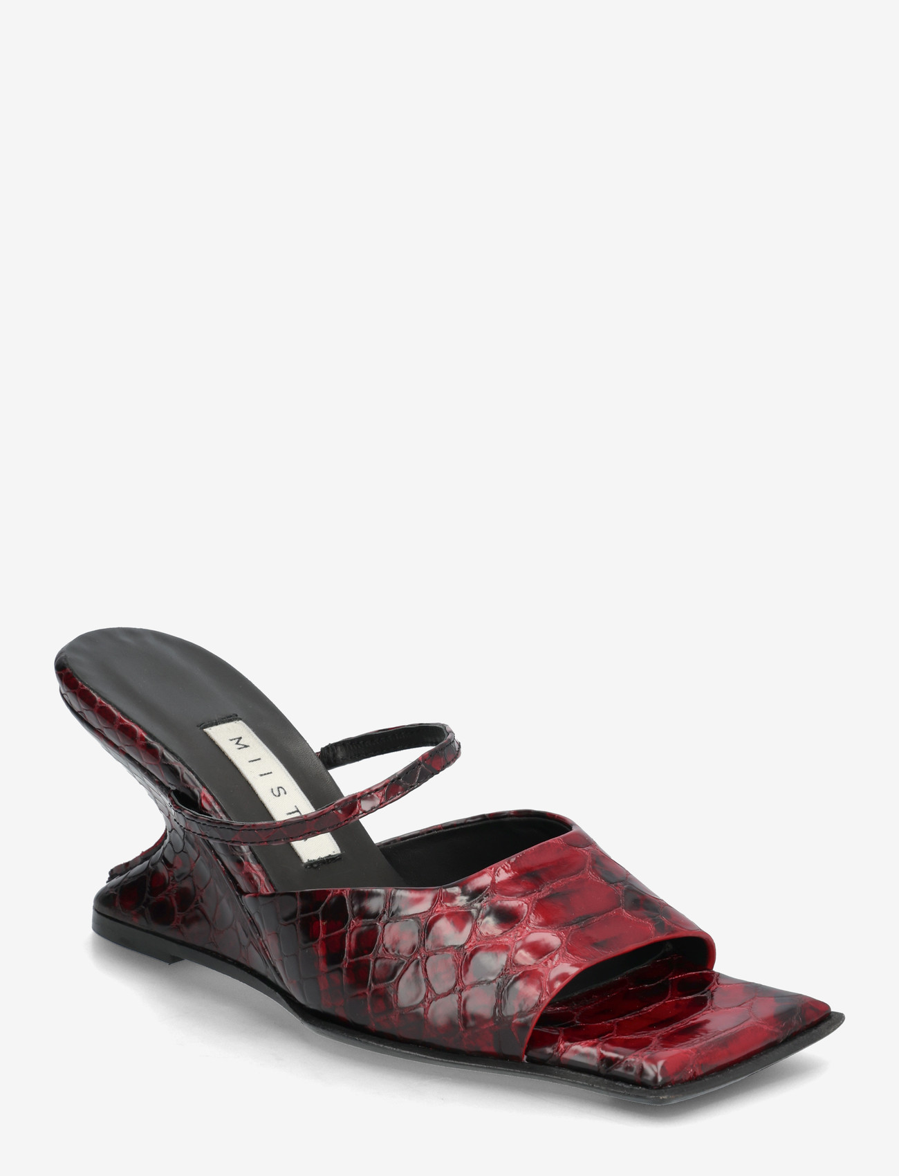 MIISTA - Egle Red Snake Sandals - heeled mules - red - 0