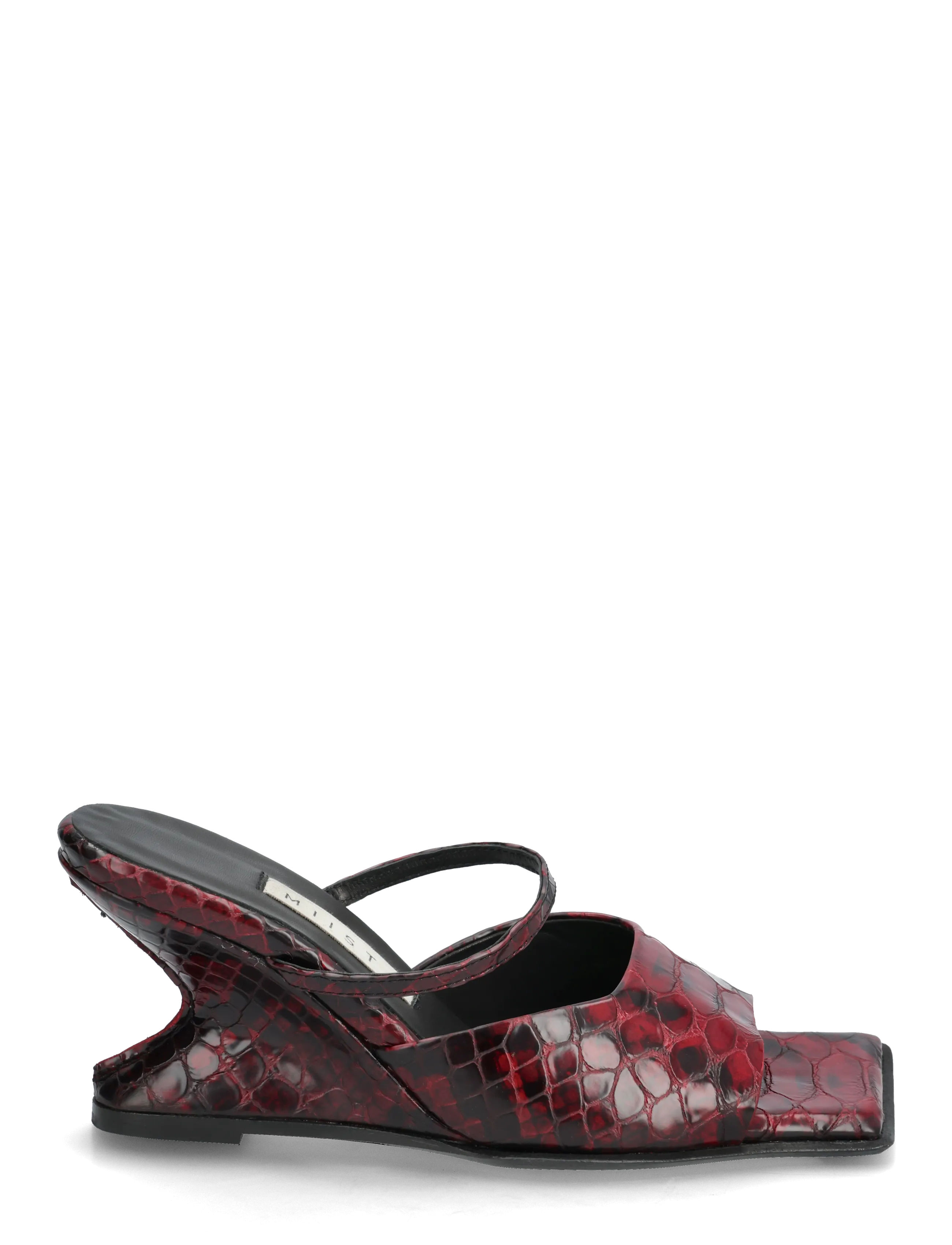 MIISTA - Egle Red Snake Sandals - heeled mules - red - 1