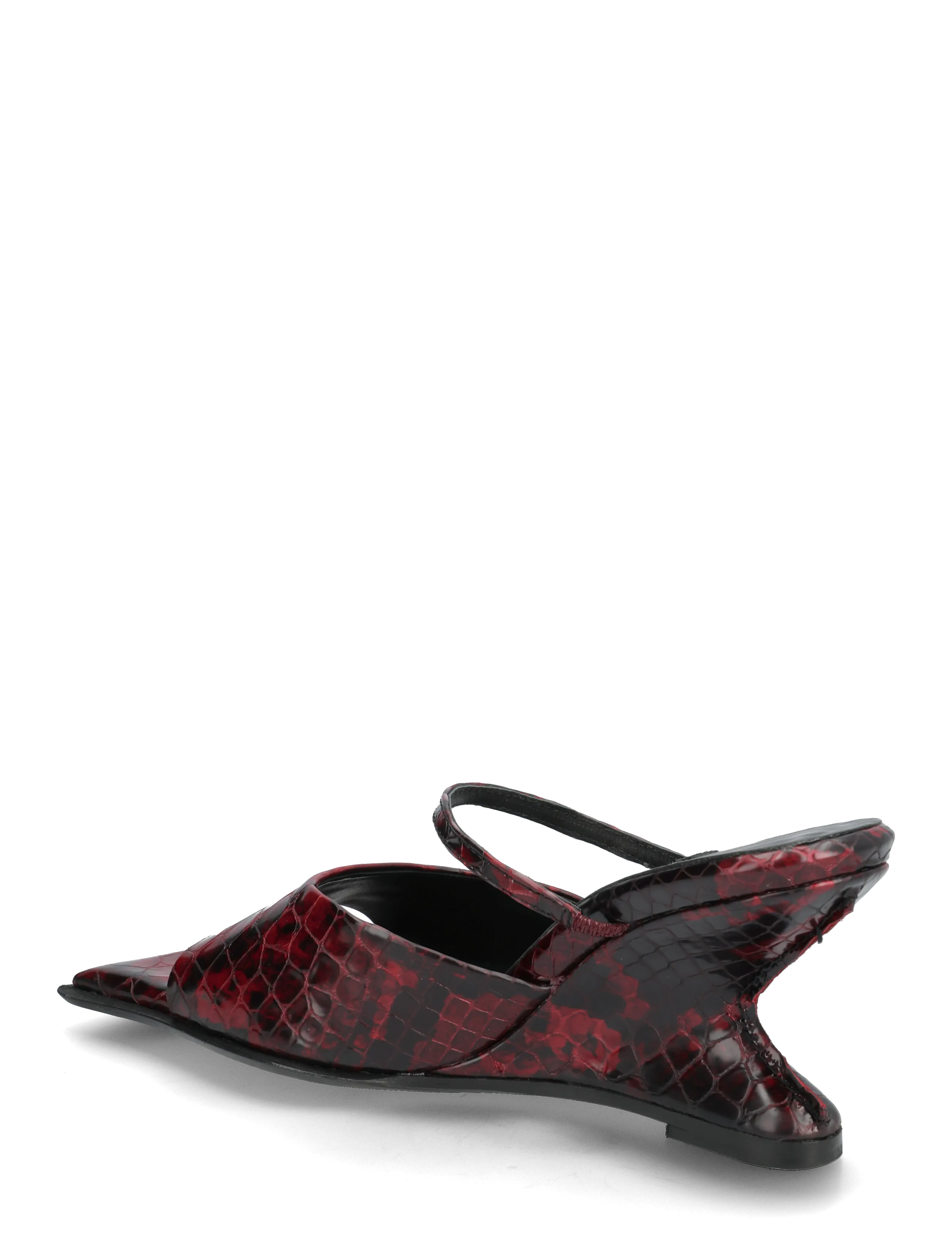 MIISTA - Egle Red Snake Sandals - pantoletten mit absätzen - red - 2