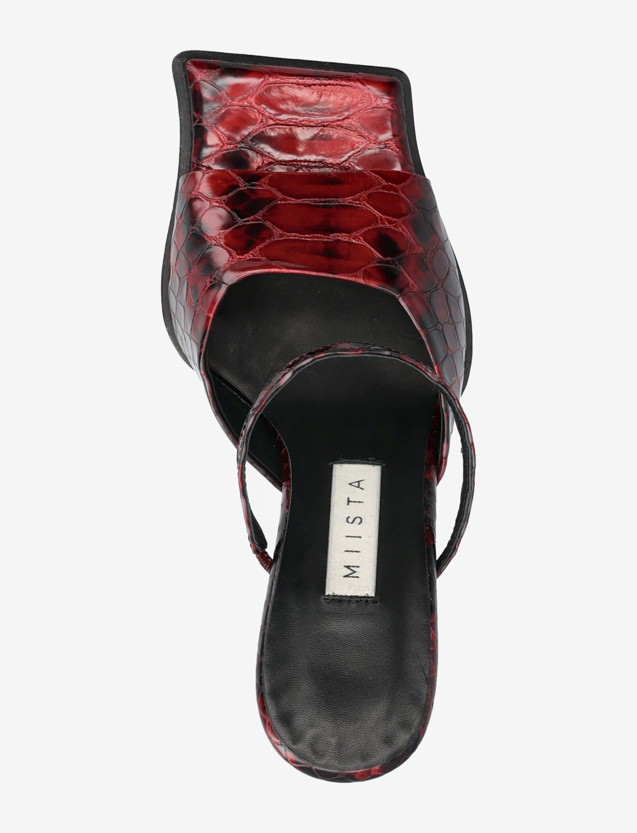 MIISTA - Egle Red Snake Sandals - heeled mules - red - 3