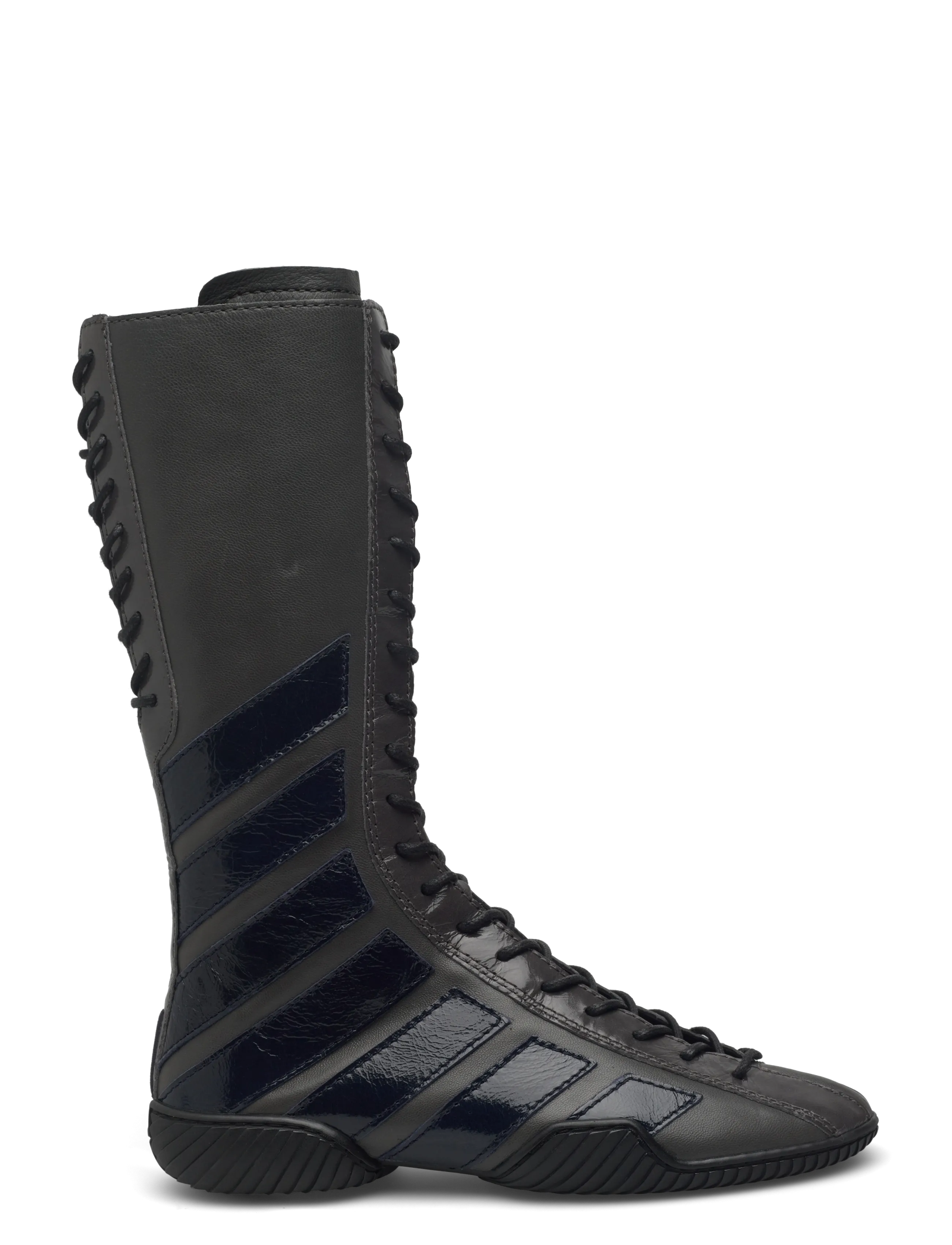 MIISTA - Imogen Grey Navy Lace Sneaker Boots - lange stiefel - grey - 1