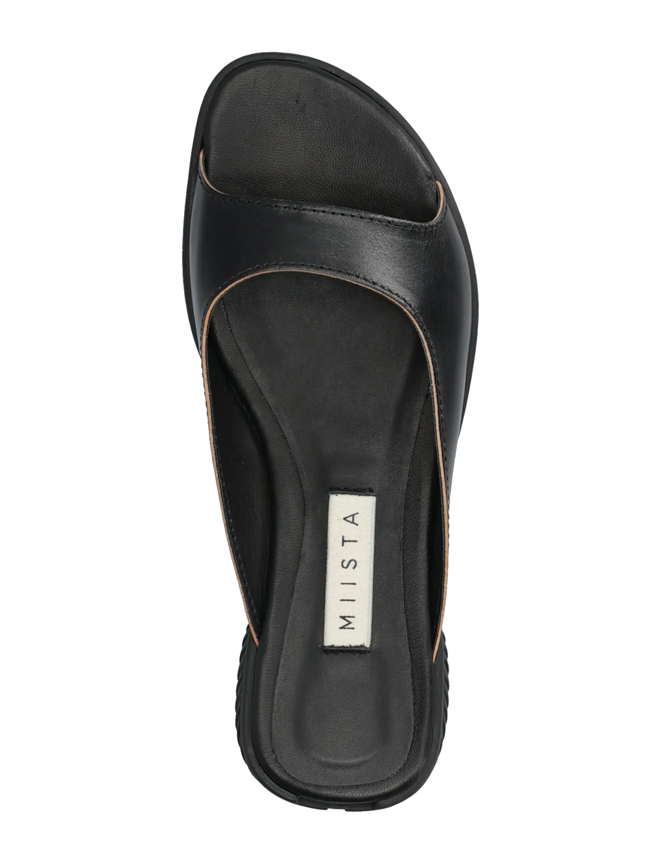 MIISTA - Yachay Black Slide Sandals - kontsata muula-stiilid jalanõud - black - 3