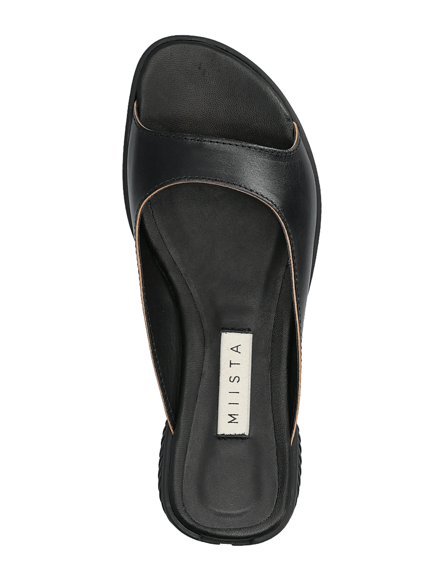 MIISTA - Yachay Black Slide Sandals - flache pantoletten - black - 3