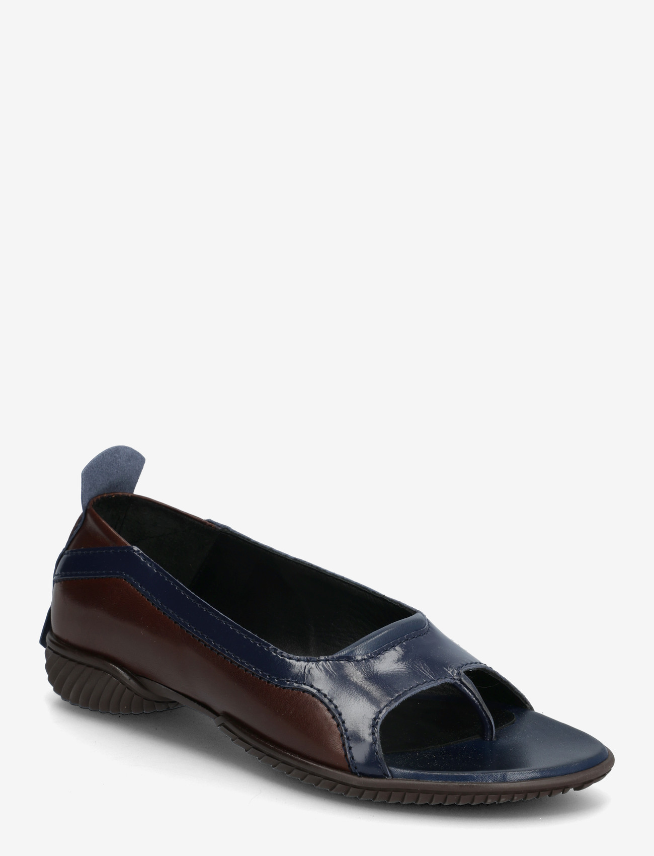 MIISTA - Loma Brown and Navy Thonge Ballerinas - płaskie sandały - brown - 0