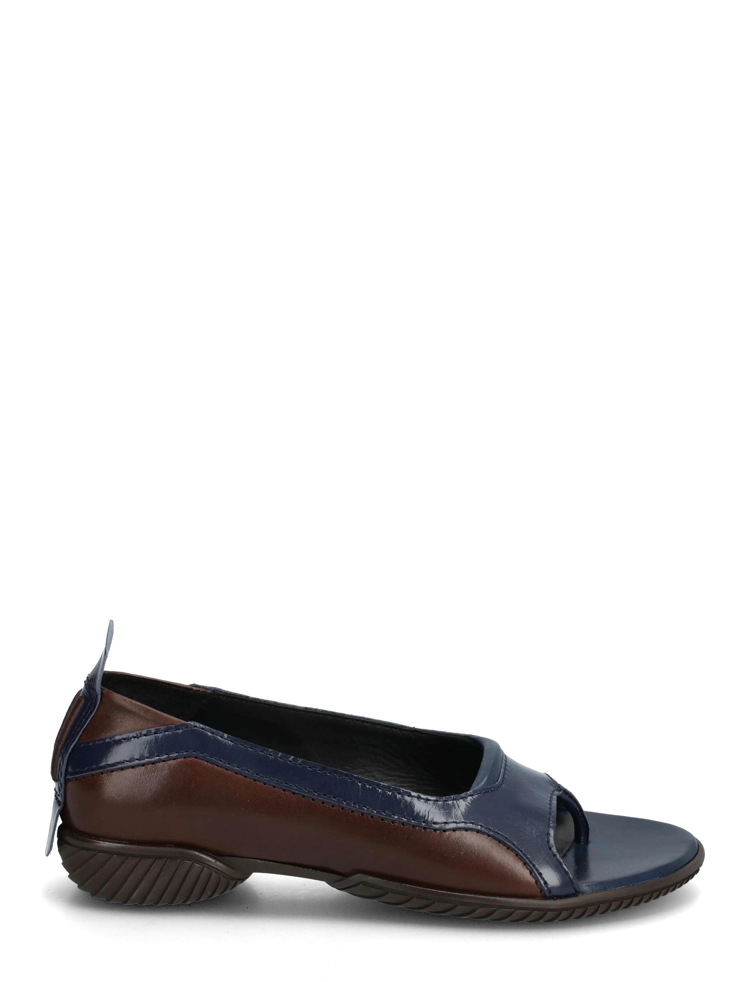MIISTA - Loma Brown and Navy Thonge Ballerinas - ballerinaer - brown - 1