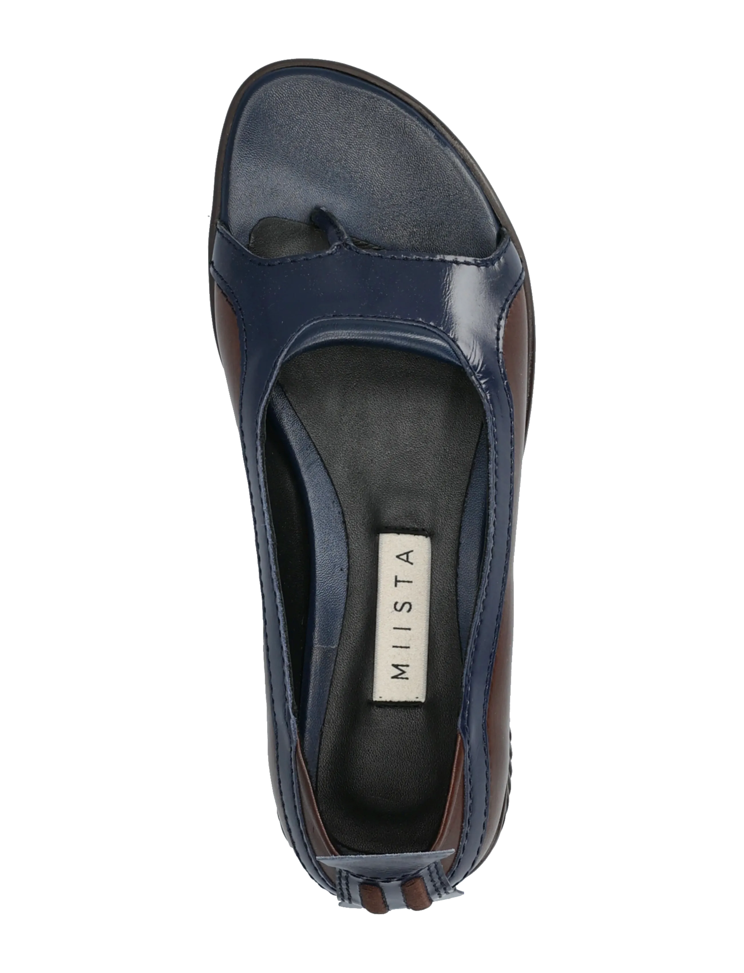 MIISTA - Loma Brown and Navy Thonge Ballerinas - ballerinaer - brown - 3
