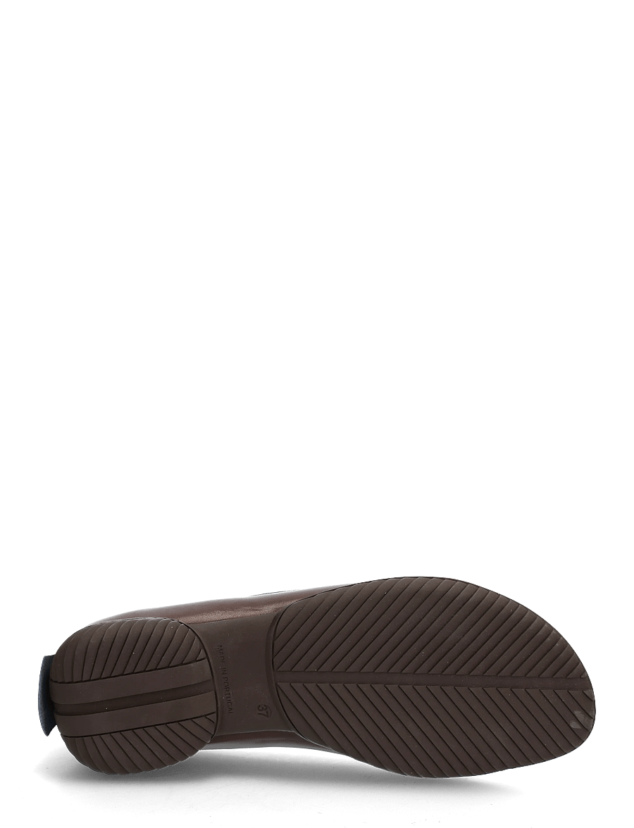 MIISTA - Loma Brown and Navy Thonge Ballerinas - madalad sandaalid - brown - 4