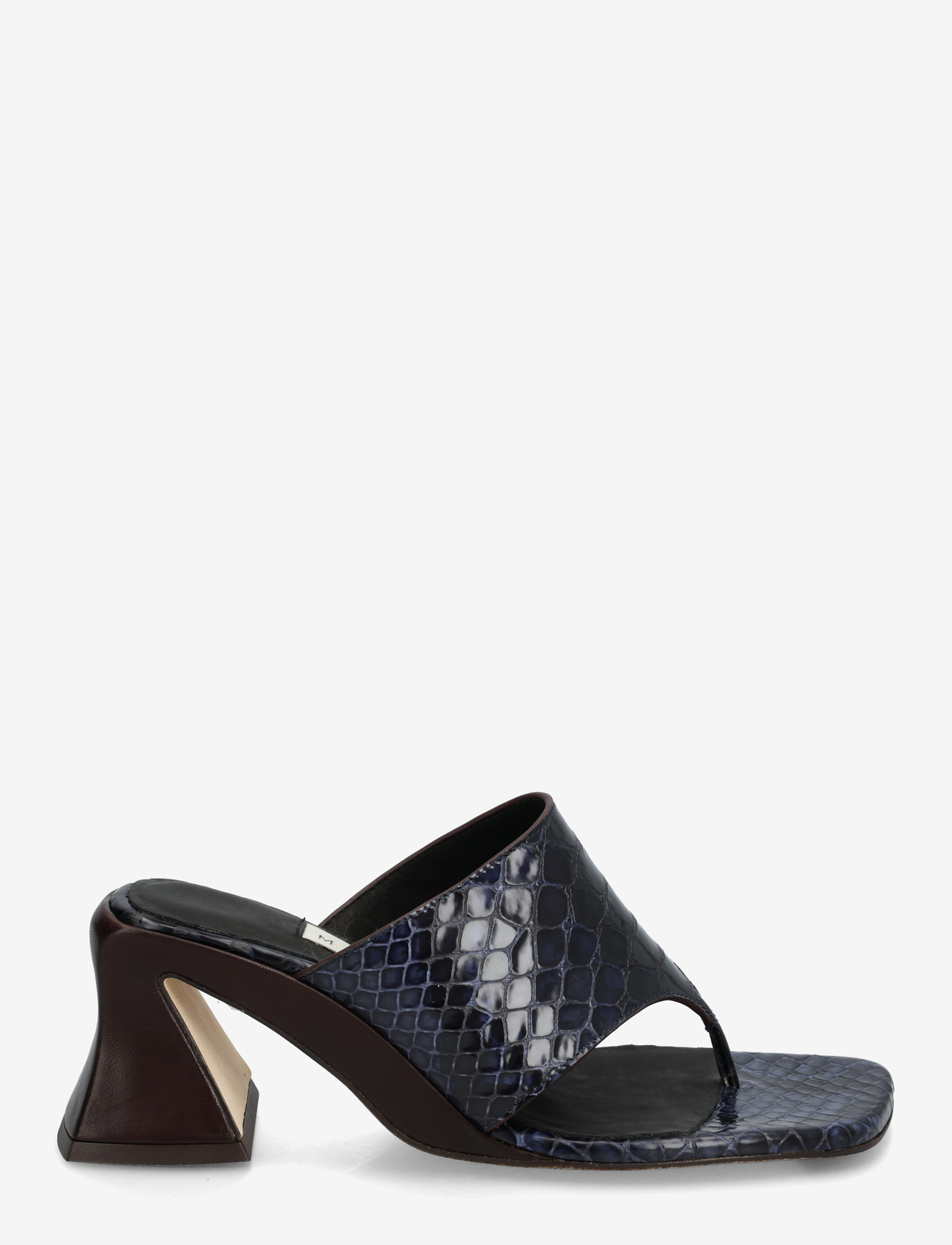 MIISTA - Ernie Navy Brown Snake Thonge Sandals - lahtised kontsakingad - brown - 1