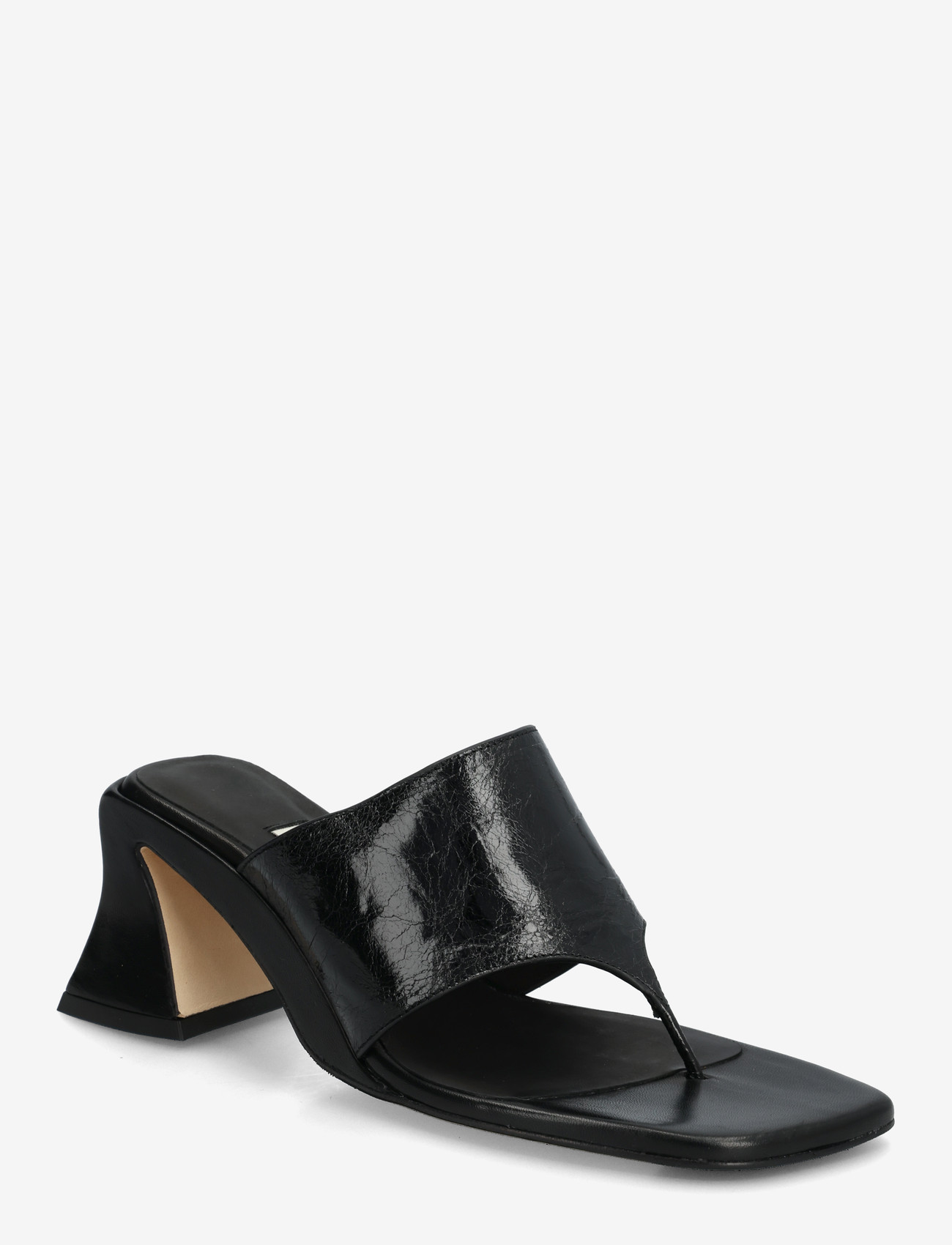 MIISTA - Ernie Black Thonge Sandals - heeled sandals - black - 0