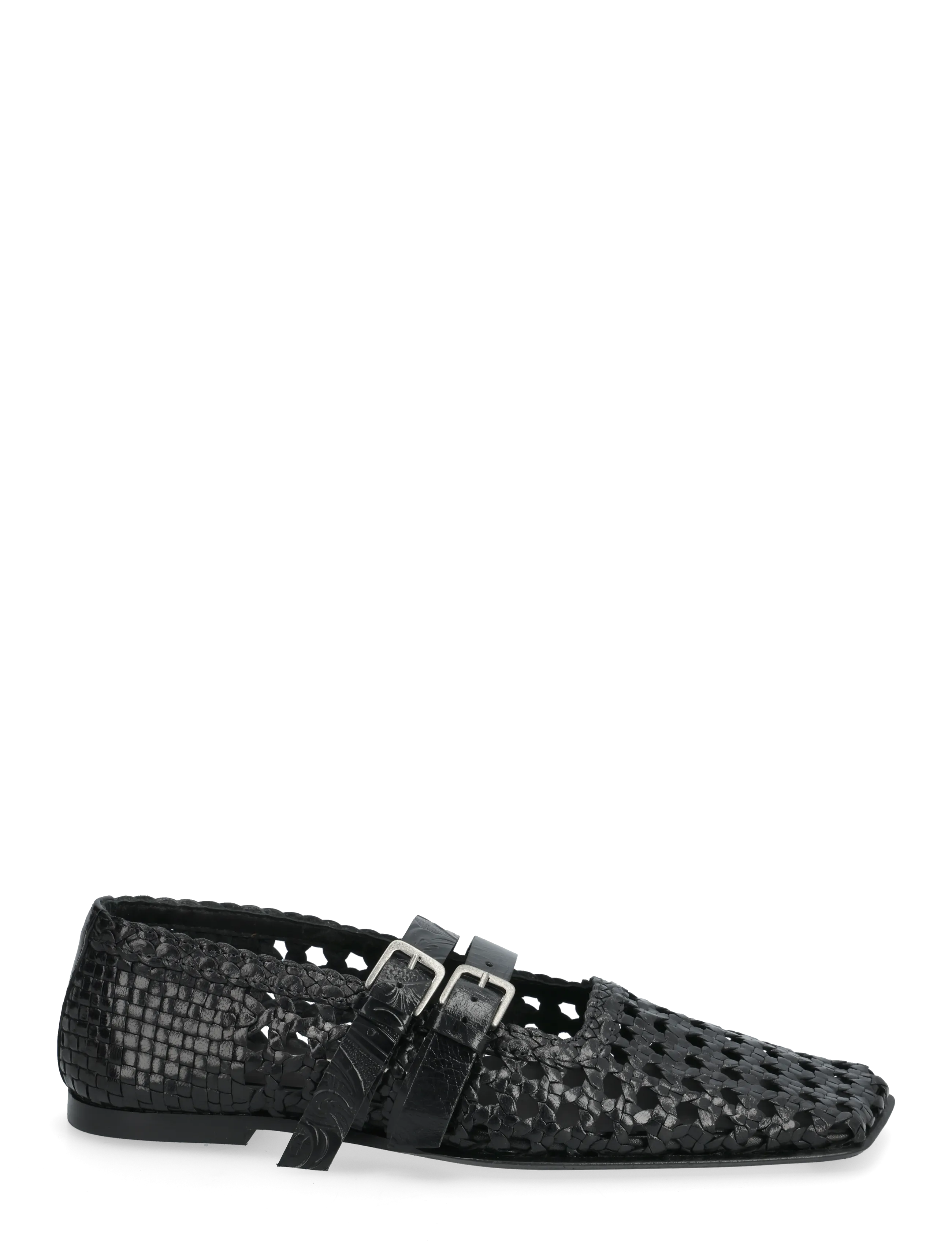 MIISTA - Kiran Black Woven Leather Strappy Ballerinas - besondere anlässe - black - 1