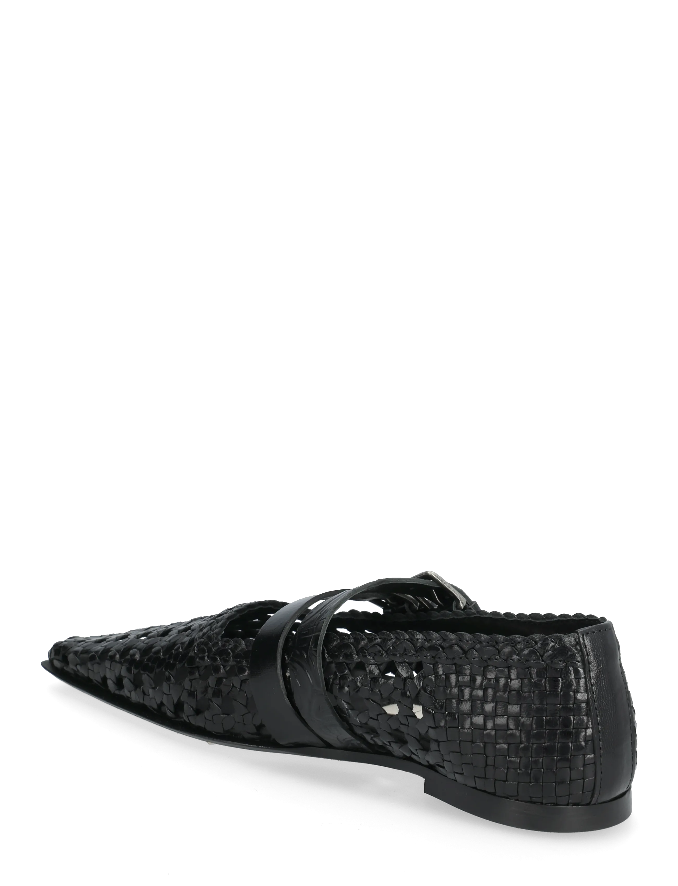 MIISTA - Kiran Black Woven Leather Strappy Ballerinas - besondere anlässe - black - 2
