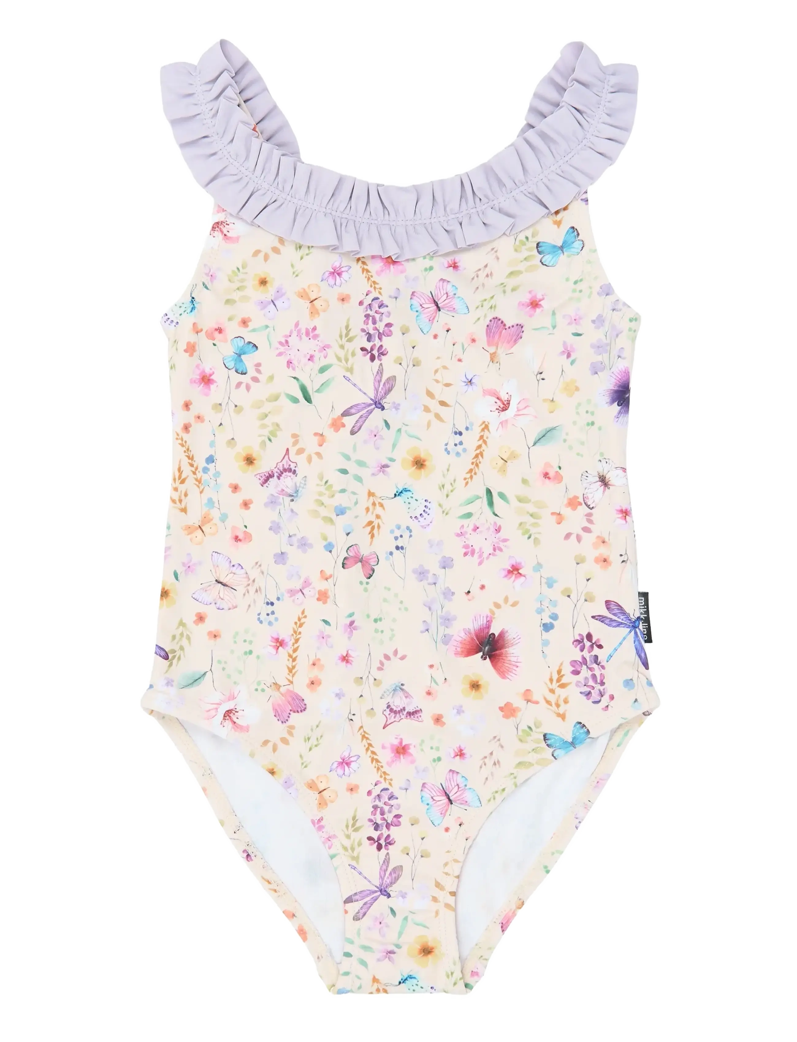 mikk-line Swimsuit UV Aop Recycled - UV-tøj - BUTTERFLY AOP / multi