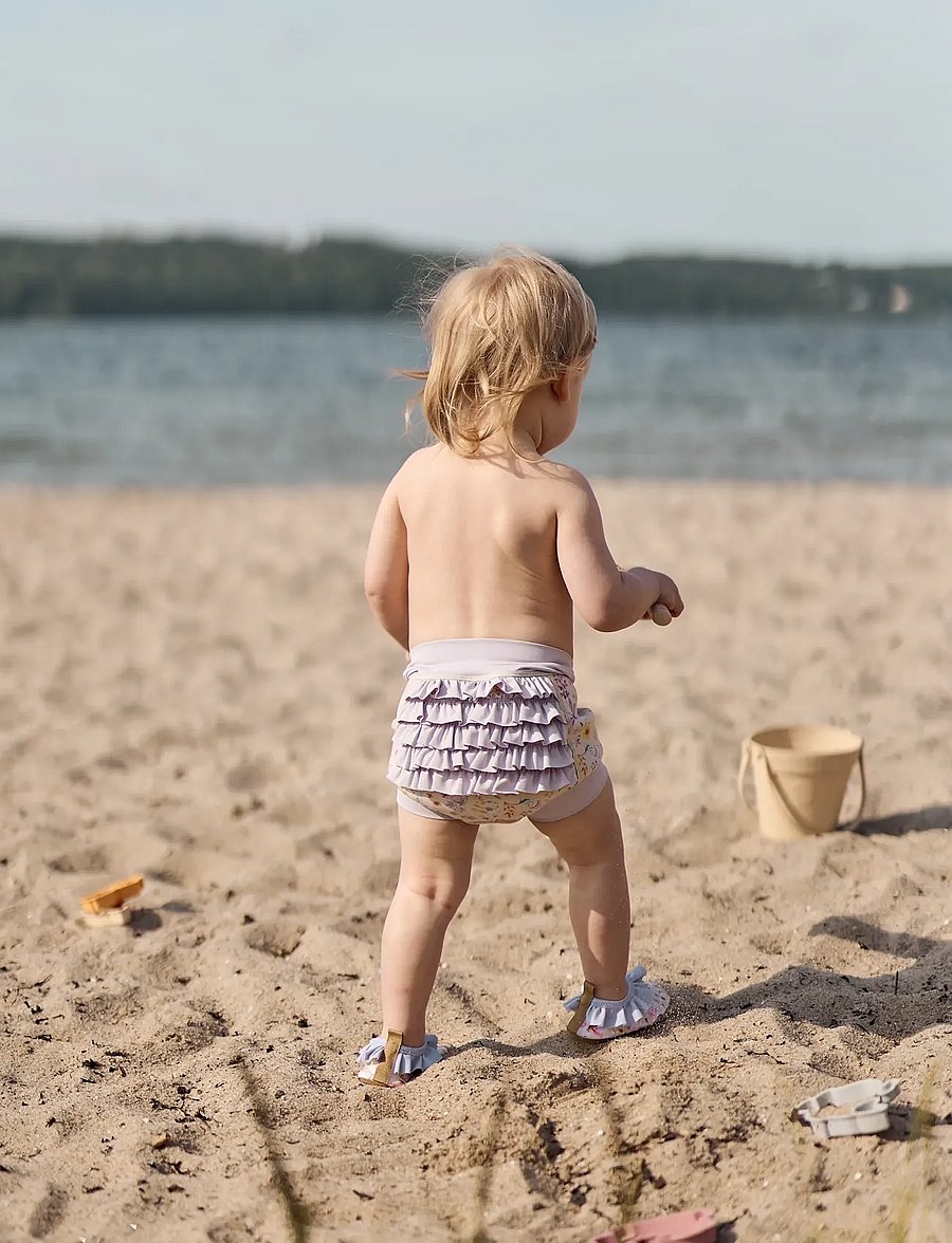 mikk-line - Swim Baby Pant Frill Aop - ujumismähkmed - butterfly aop - 0
